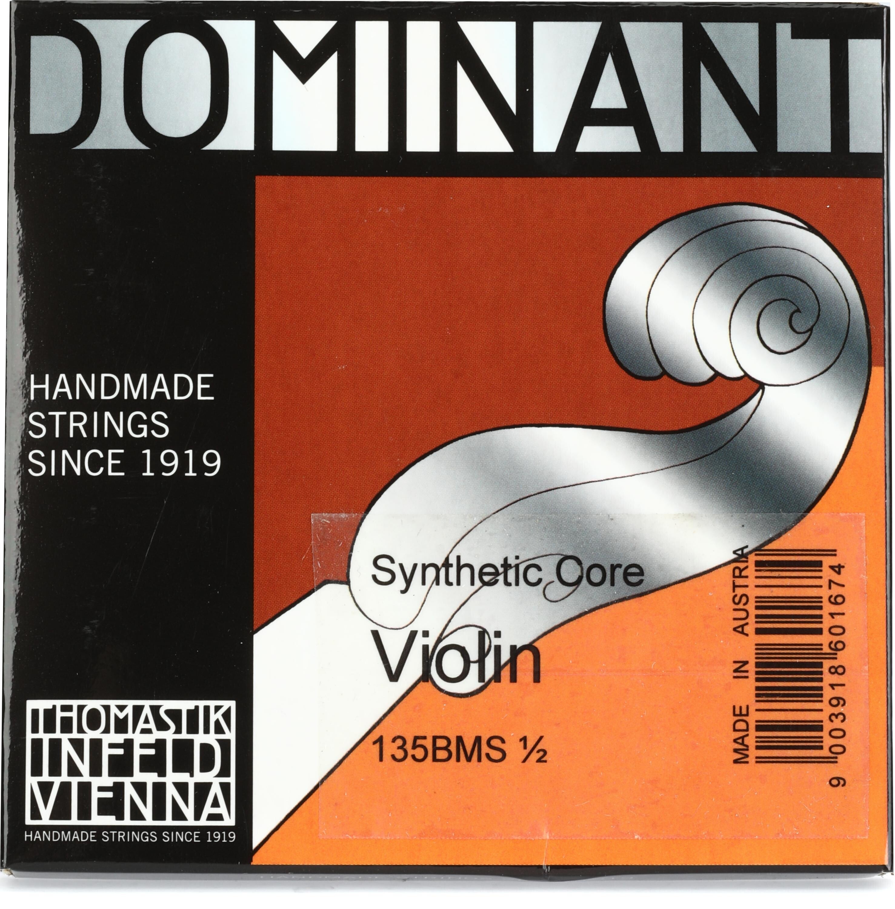 Photo of Thomastik-Infeld 135BMS Dominant Violin String Set - 1/2-size with Plain Steel Loop-end E