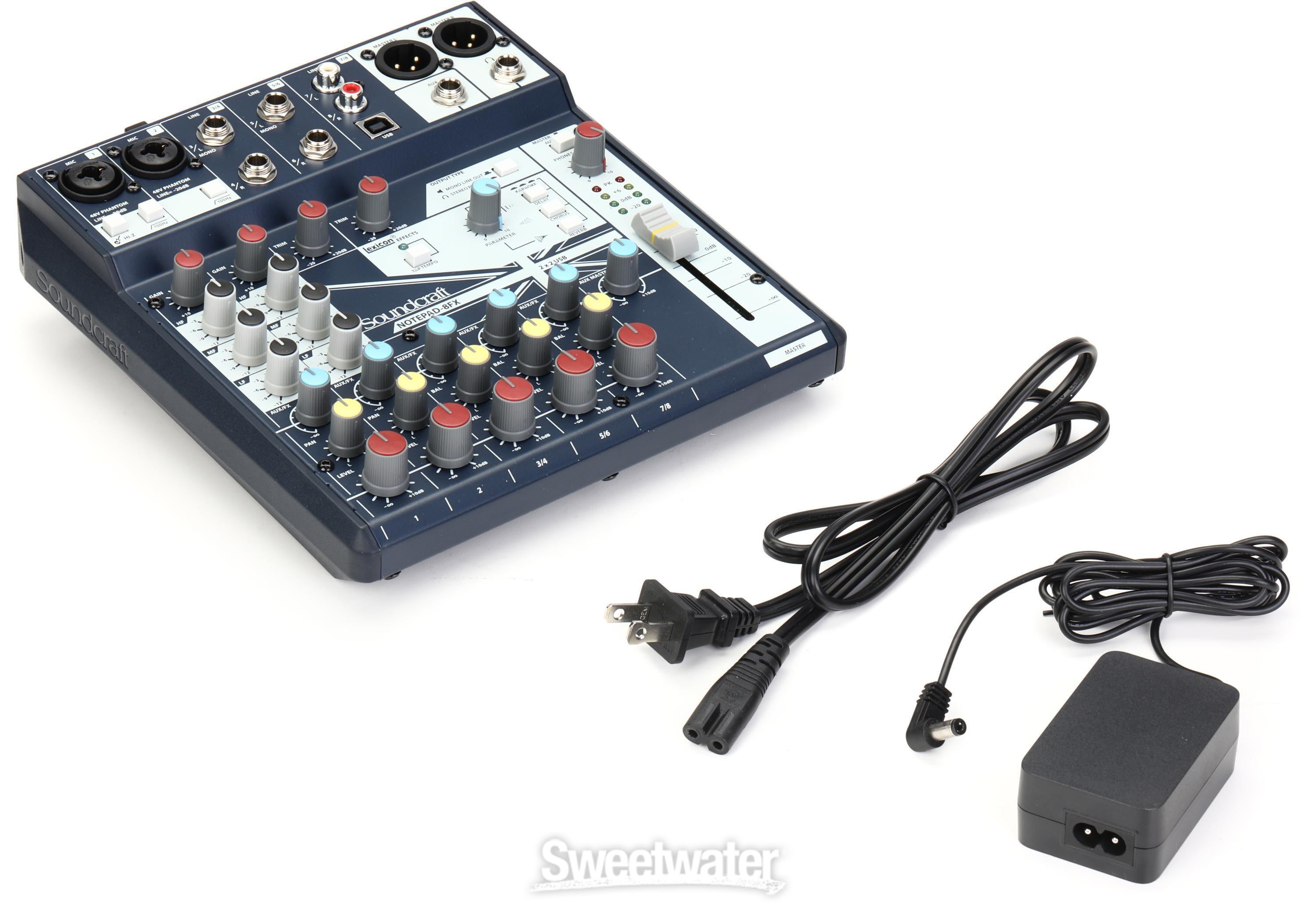 Soundcraft Notepad-8FX Mixer with Effects Reviews | Sweetwater