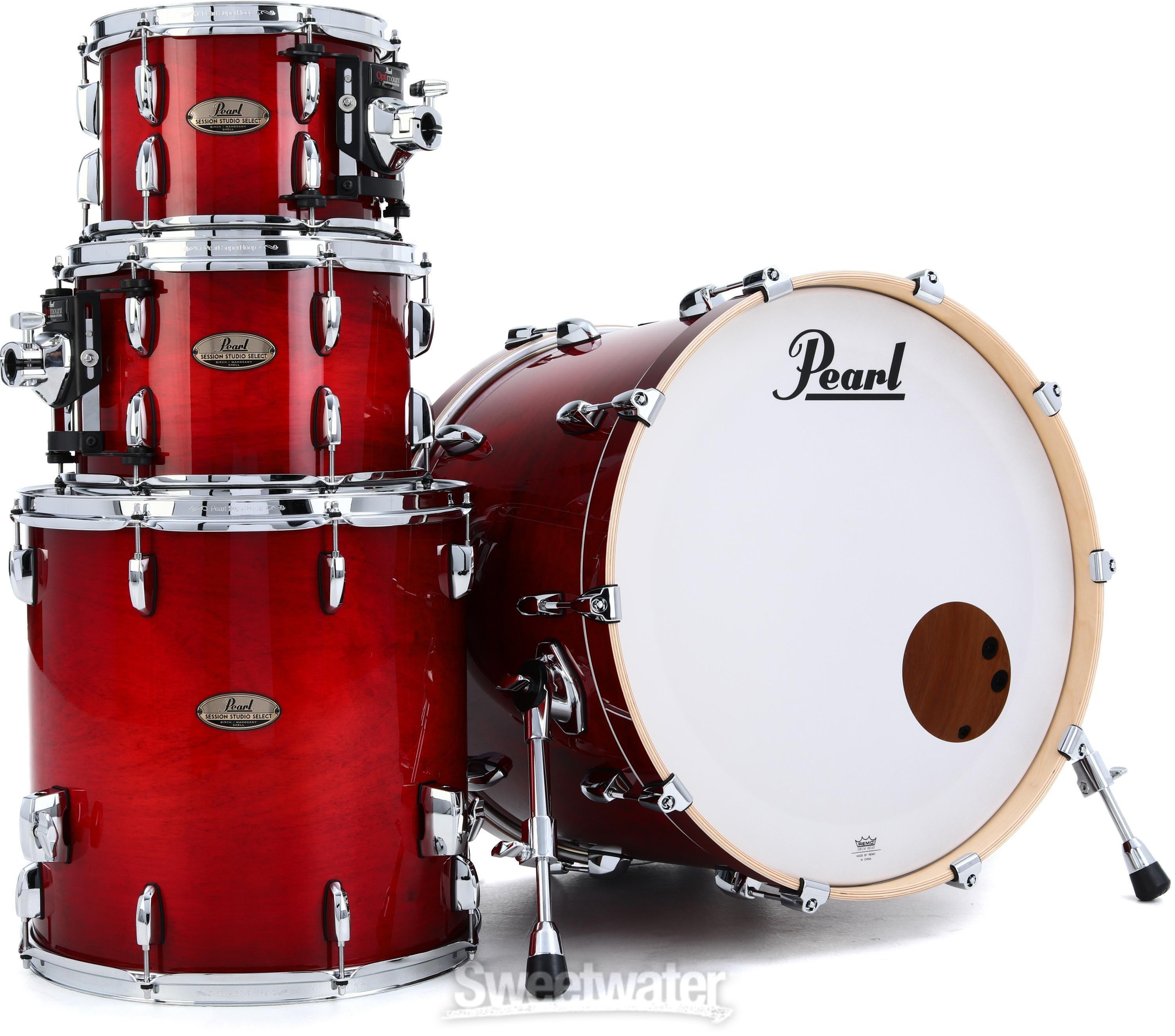 Pearl Session Studio Select Series 4-piece Shell Pack - Antique Crimson  Burst