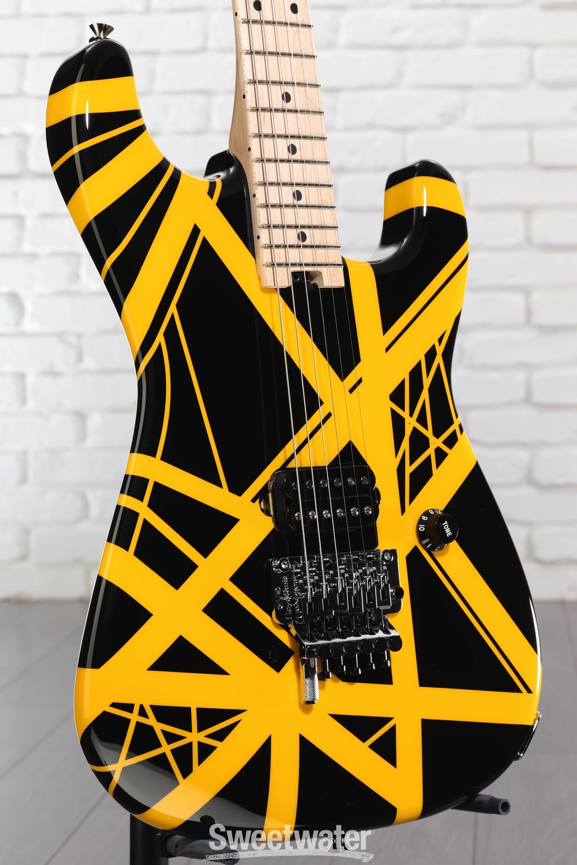 Photo of EVH Striped Series - Black w/ Yellow Stripes