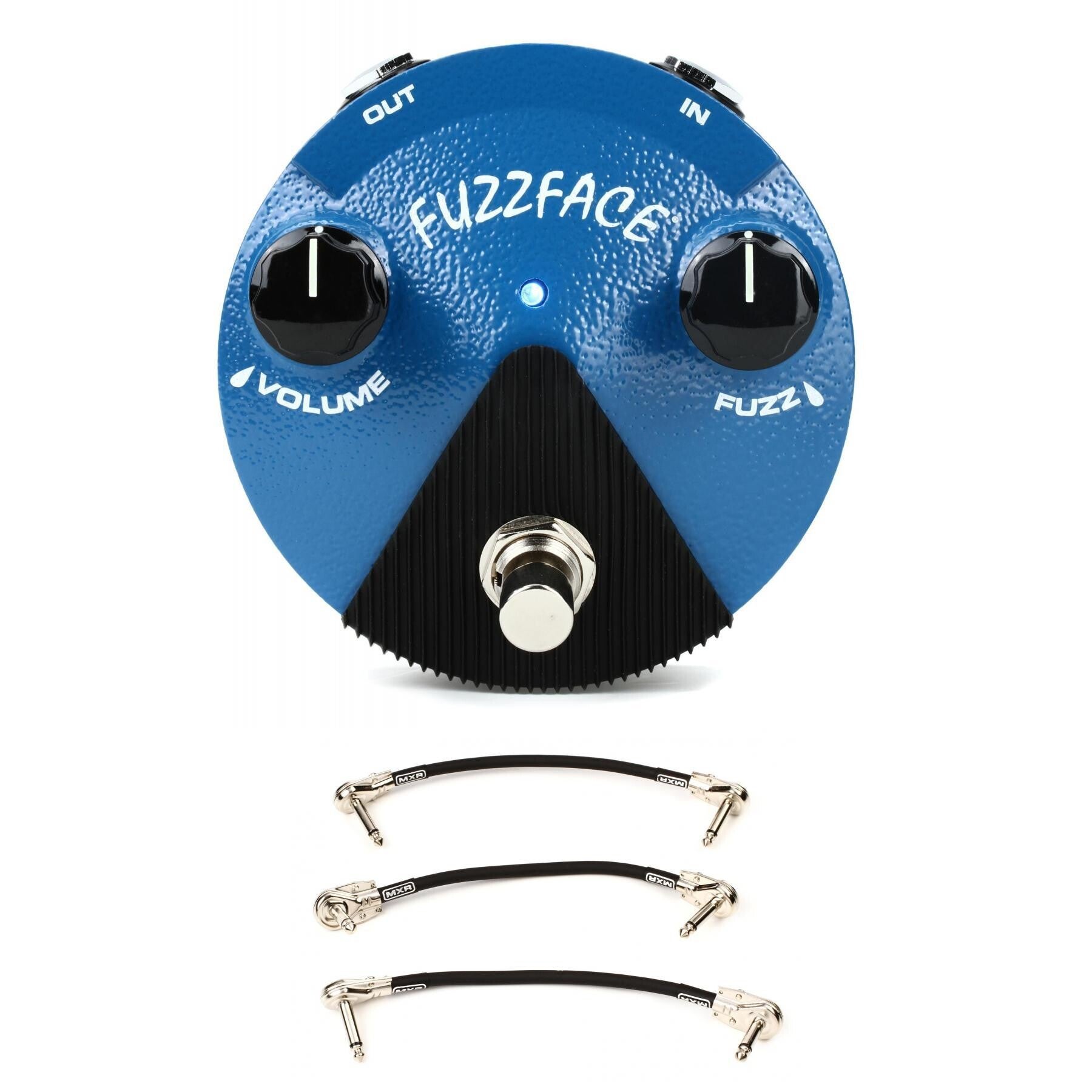 Dunlop FFM1 Silicon Fuzz Face Mini Fuzz Face Mini Pedal with 3 Patch Cables  - Silicon Transistor