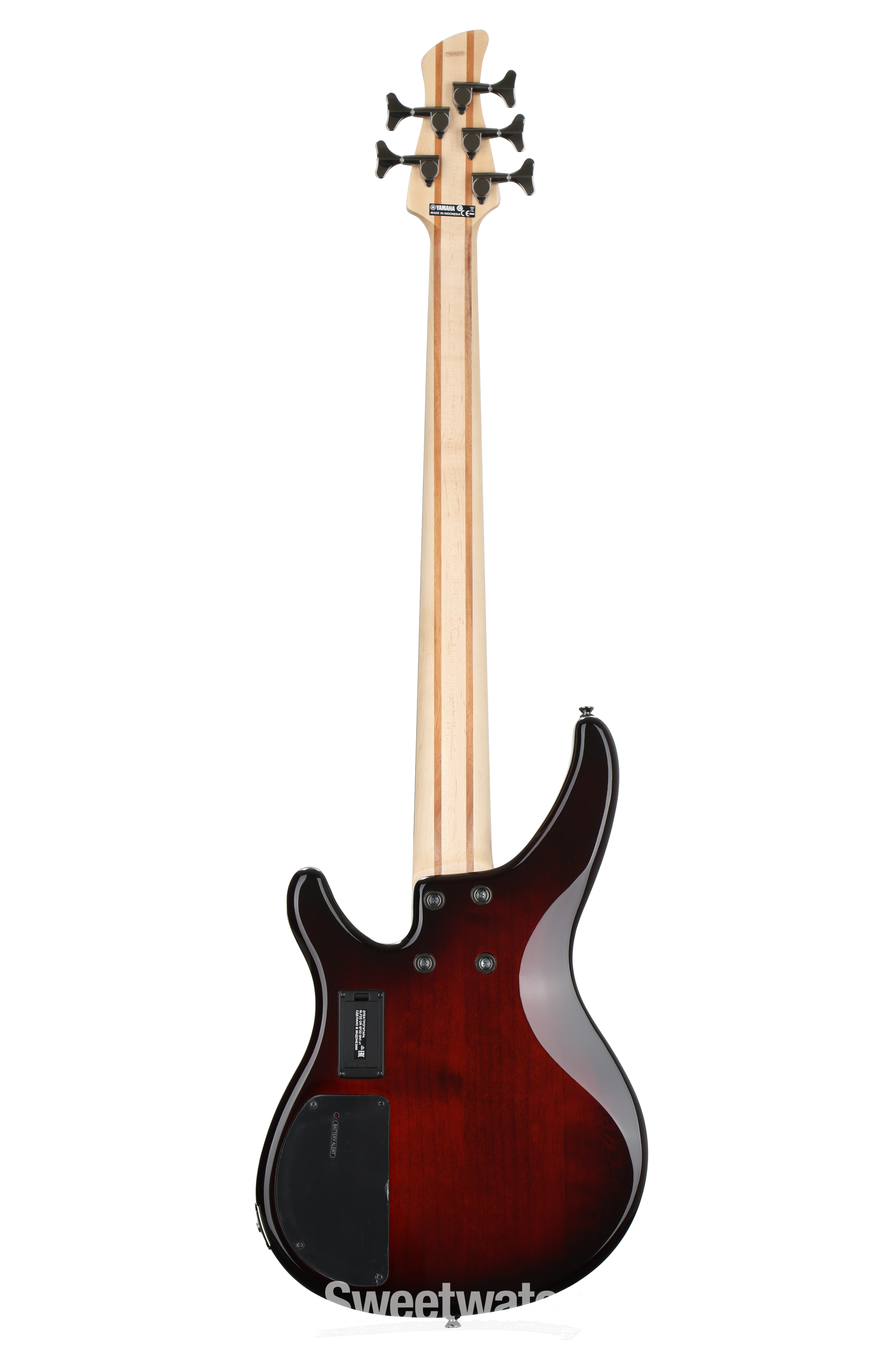 Yamaha TRBX605FM Bass Guitar - Dark Red Burst