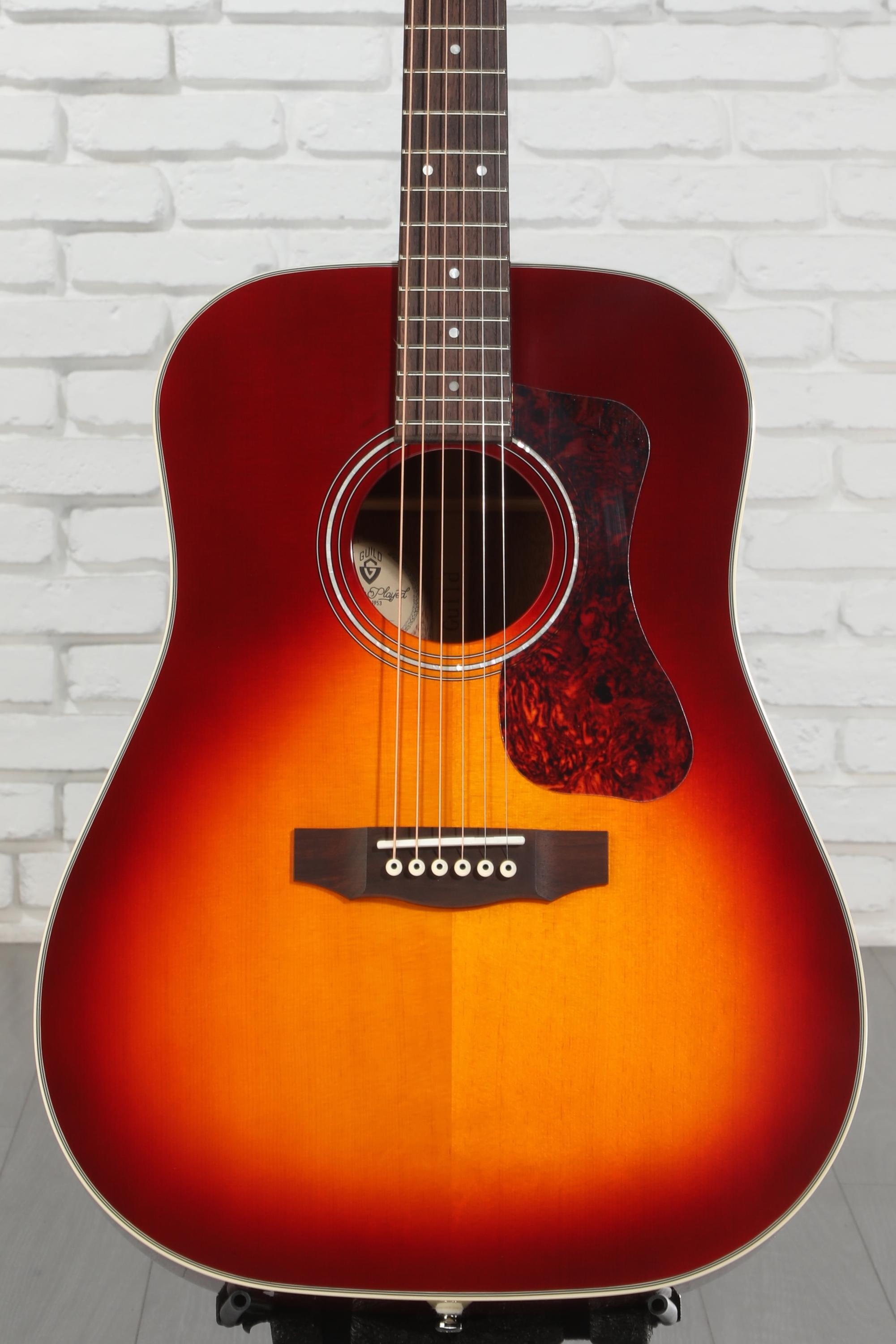 Guild D-140 Dreadnought Acoustic Guitar - Cherry Burst | Sweetwater