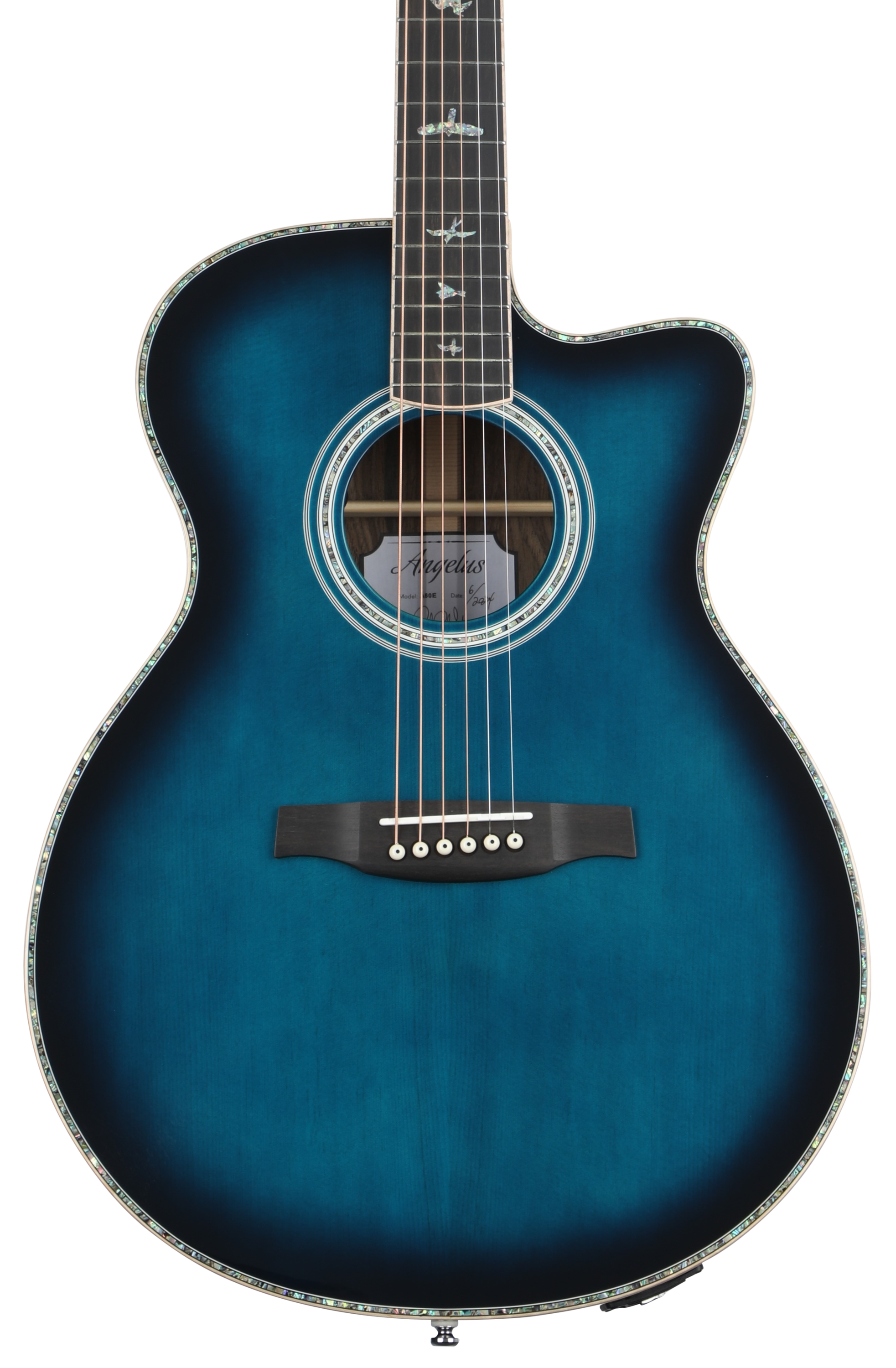 PRS SE A60 Angelus Acoustic-electric Guitar - Cobalt Blue Burst