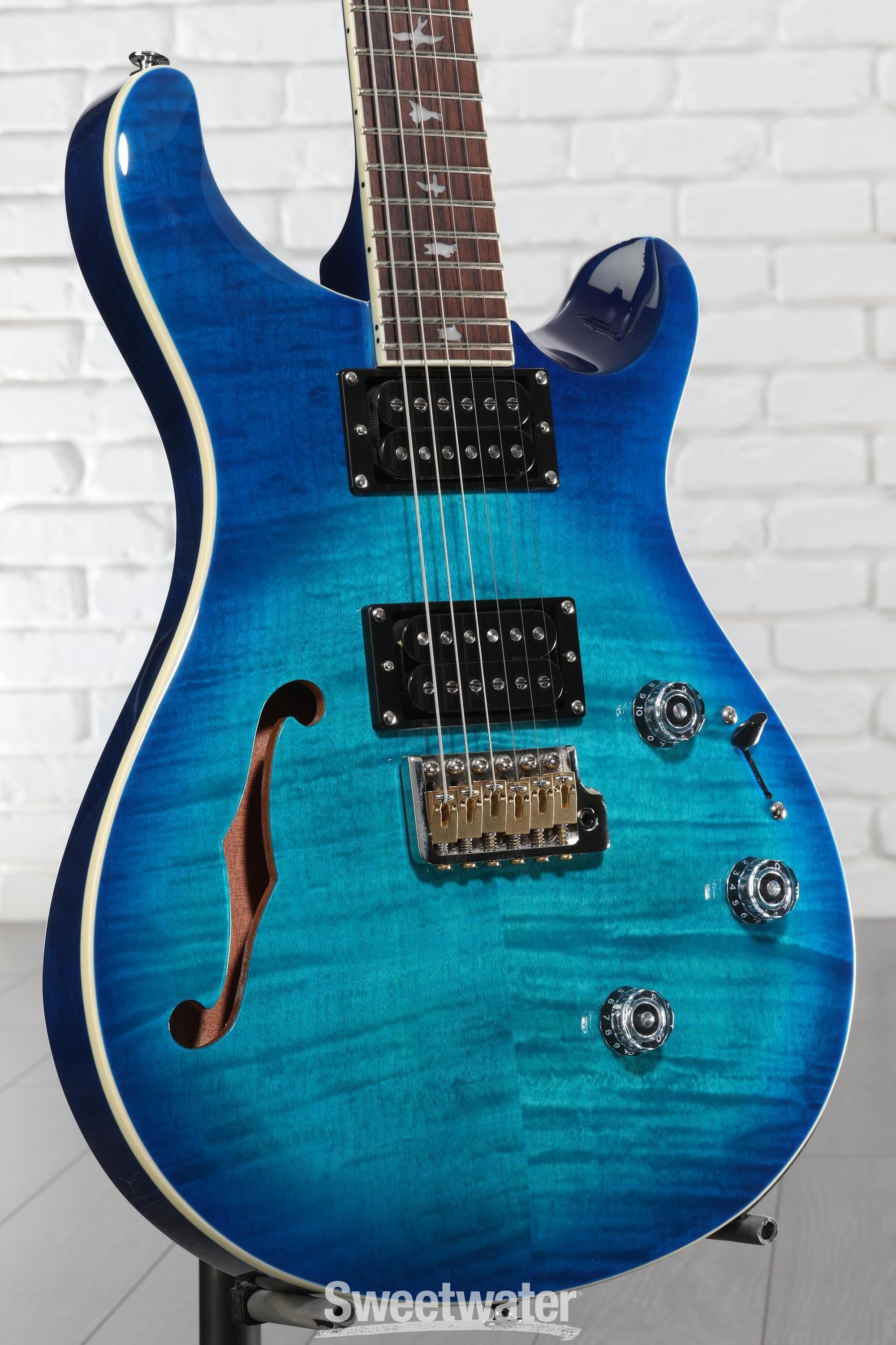 PRS SE Custom 24 Semi-Hollow Piezo Electric Guitar - Lake Blue
