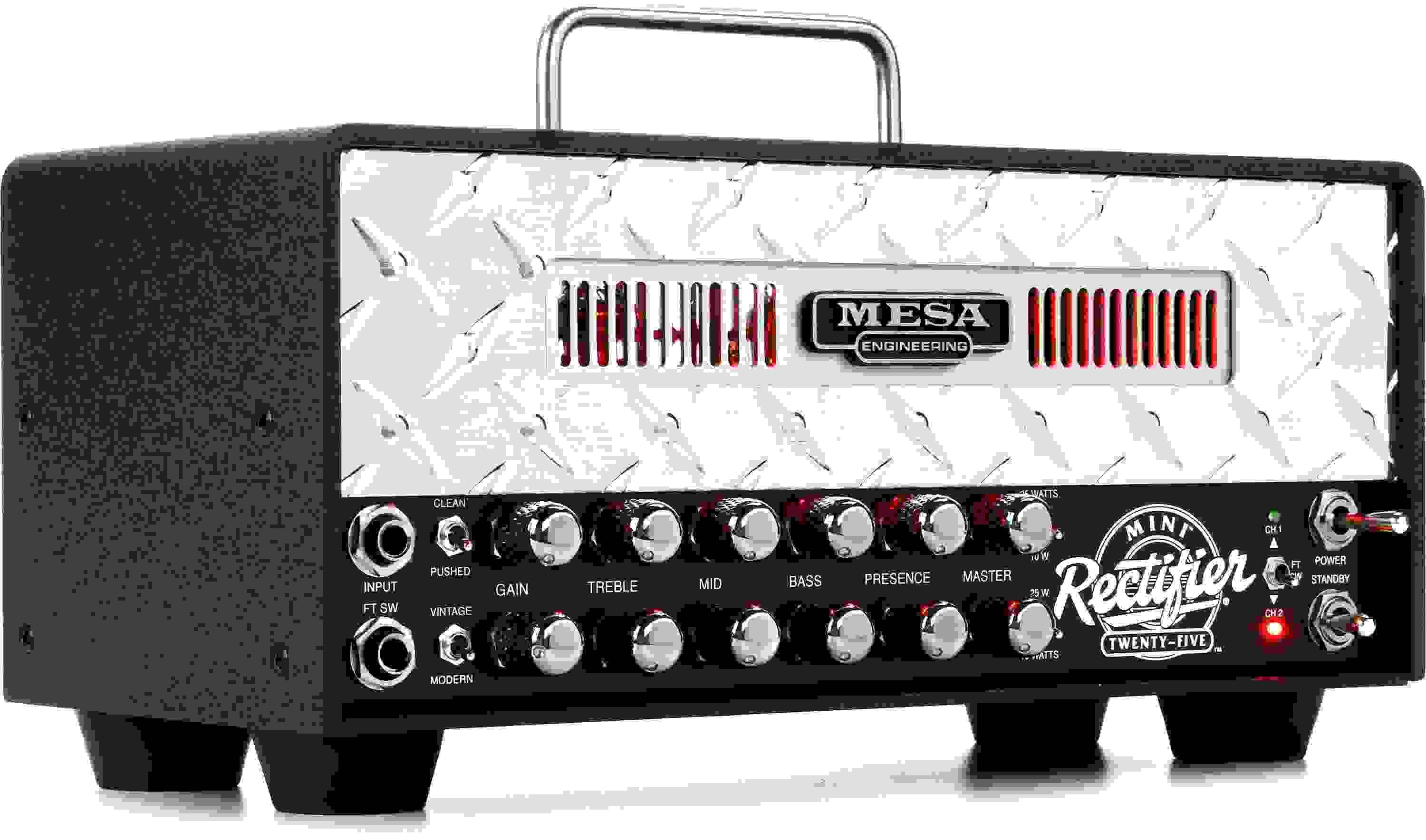 Mesa/Boogie Mini Rectifier Twenty-Five 25-watt Tube Amplifier Head - Silver Diamond Faceplate