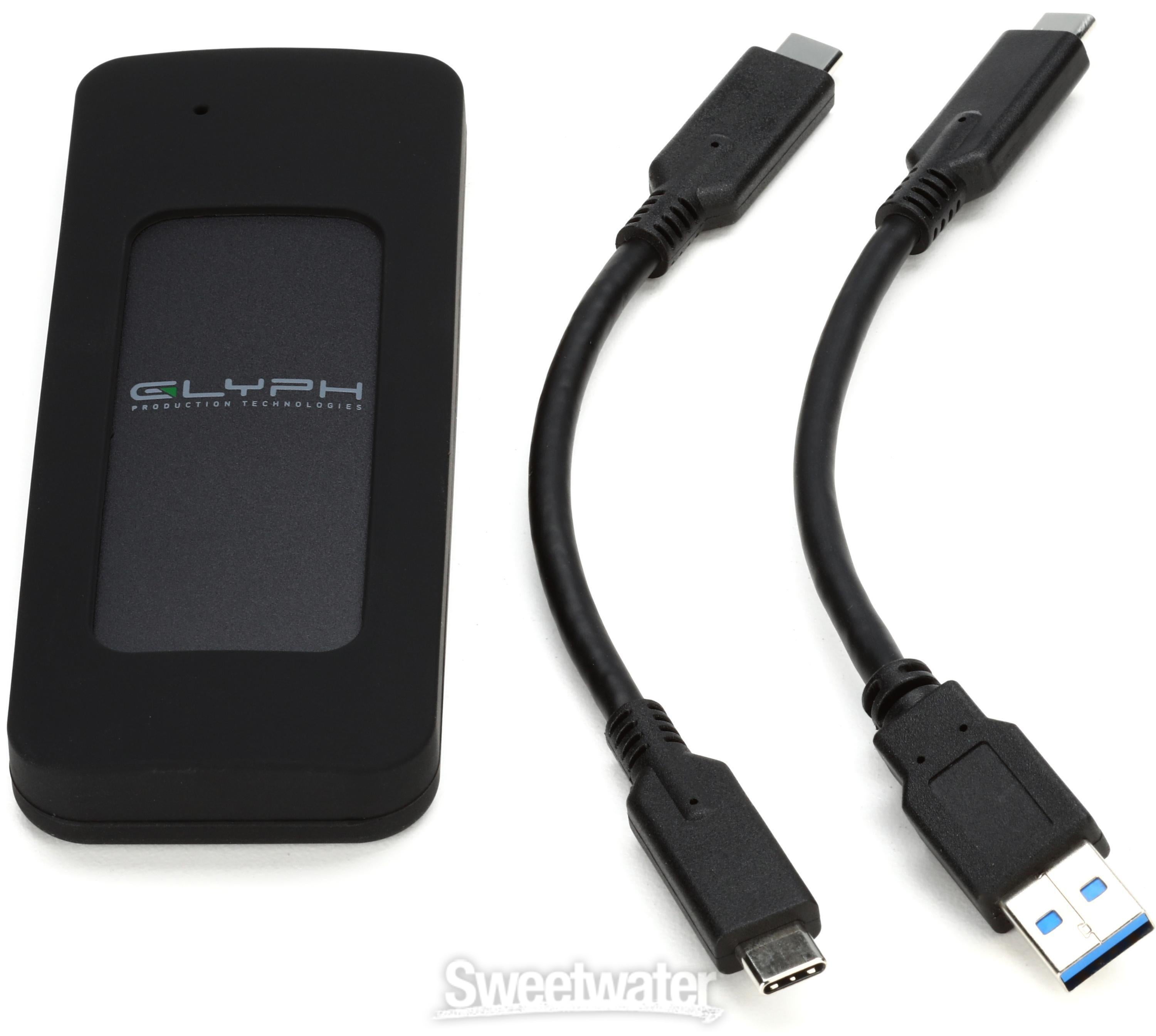 Glyph Atom SSD 1TB USB-C Portable Solid State Drive, Black
