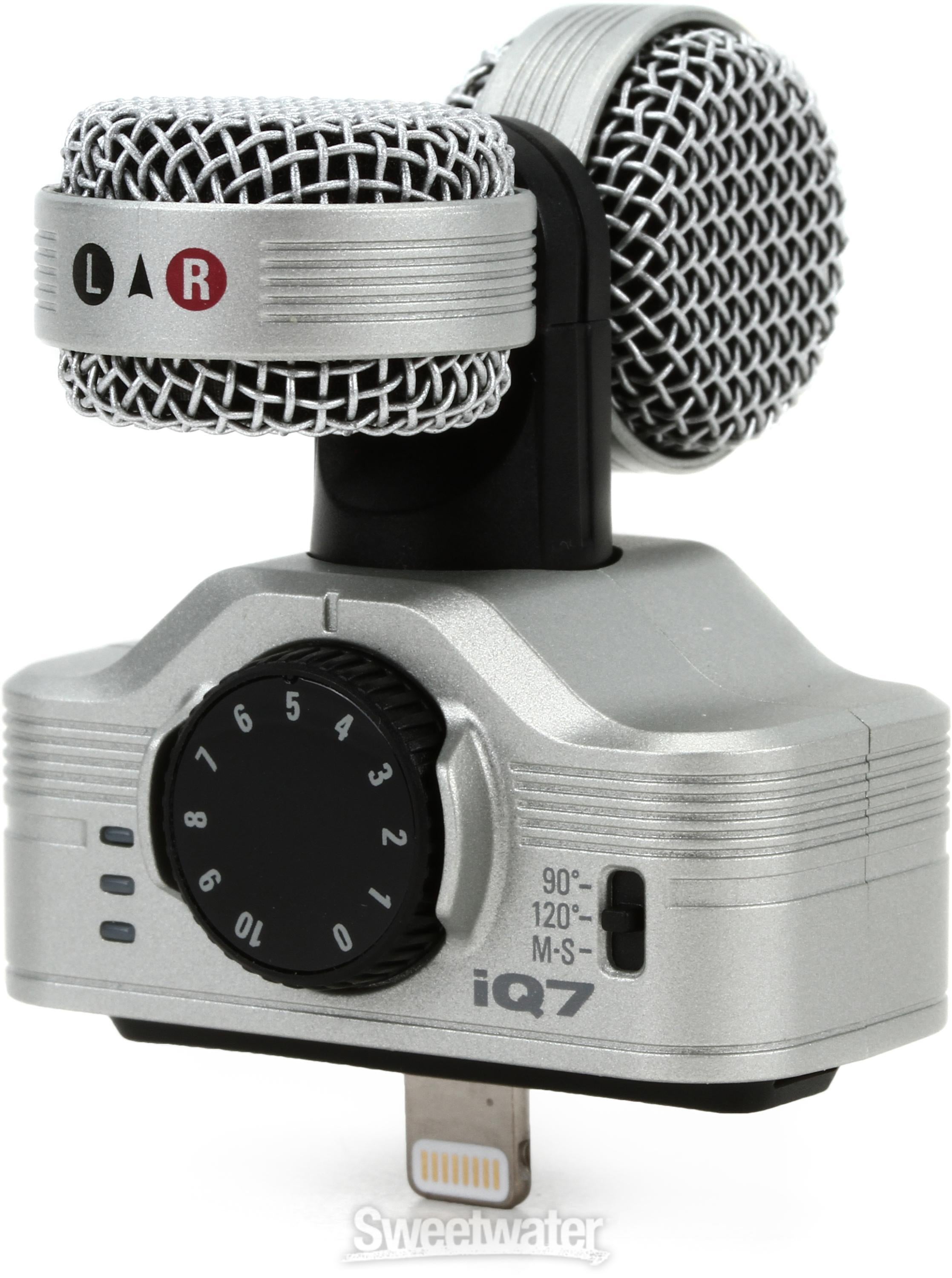 iQ7 Rotating Mid-Side Stereo Microphone for iOS - Sweetwater