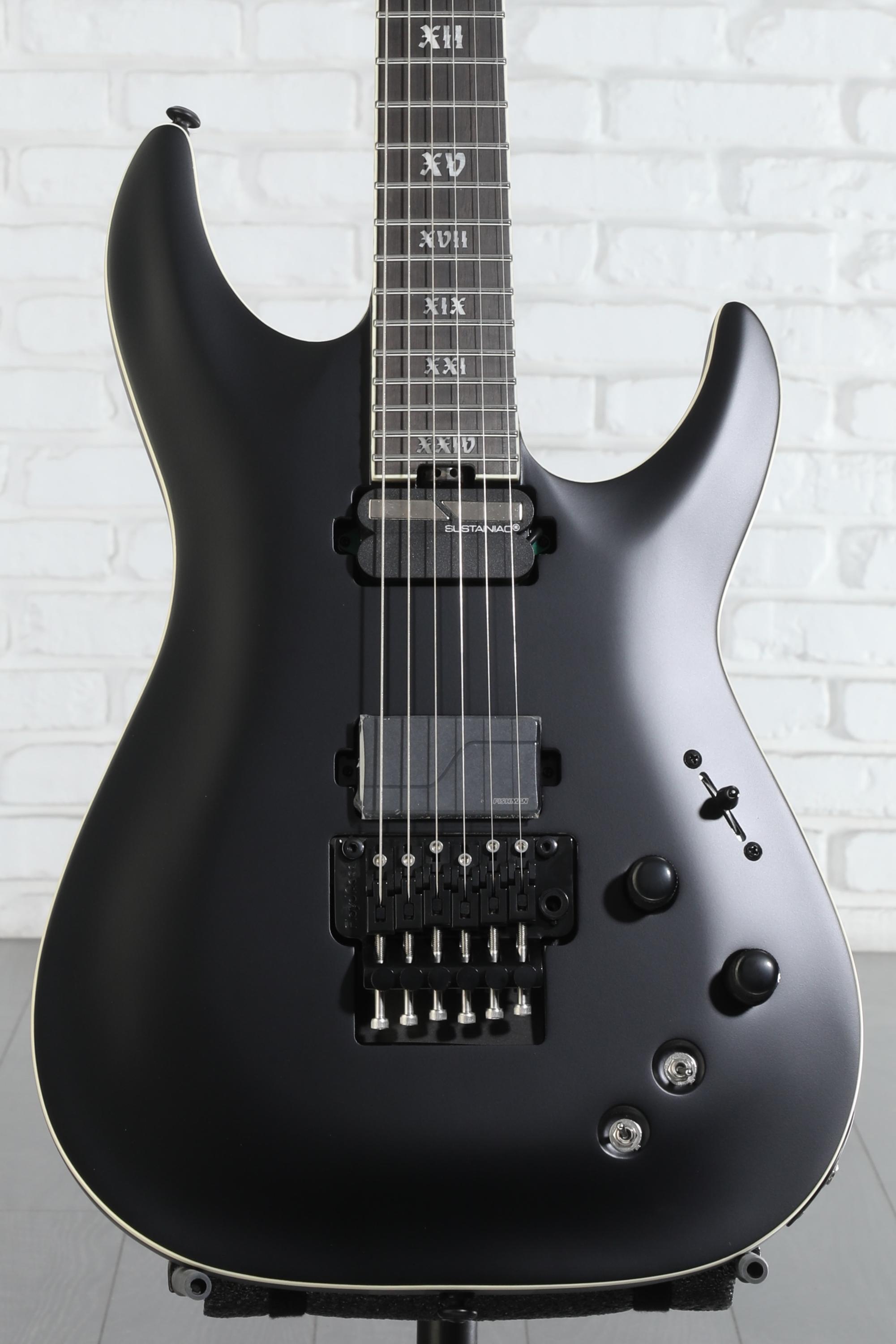 Schecter C-1 FR-S SLS Evil Twin Electric Guitar - Satin Black