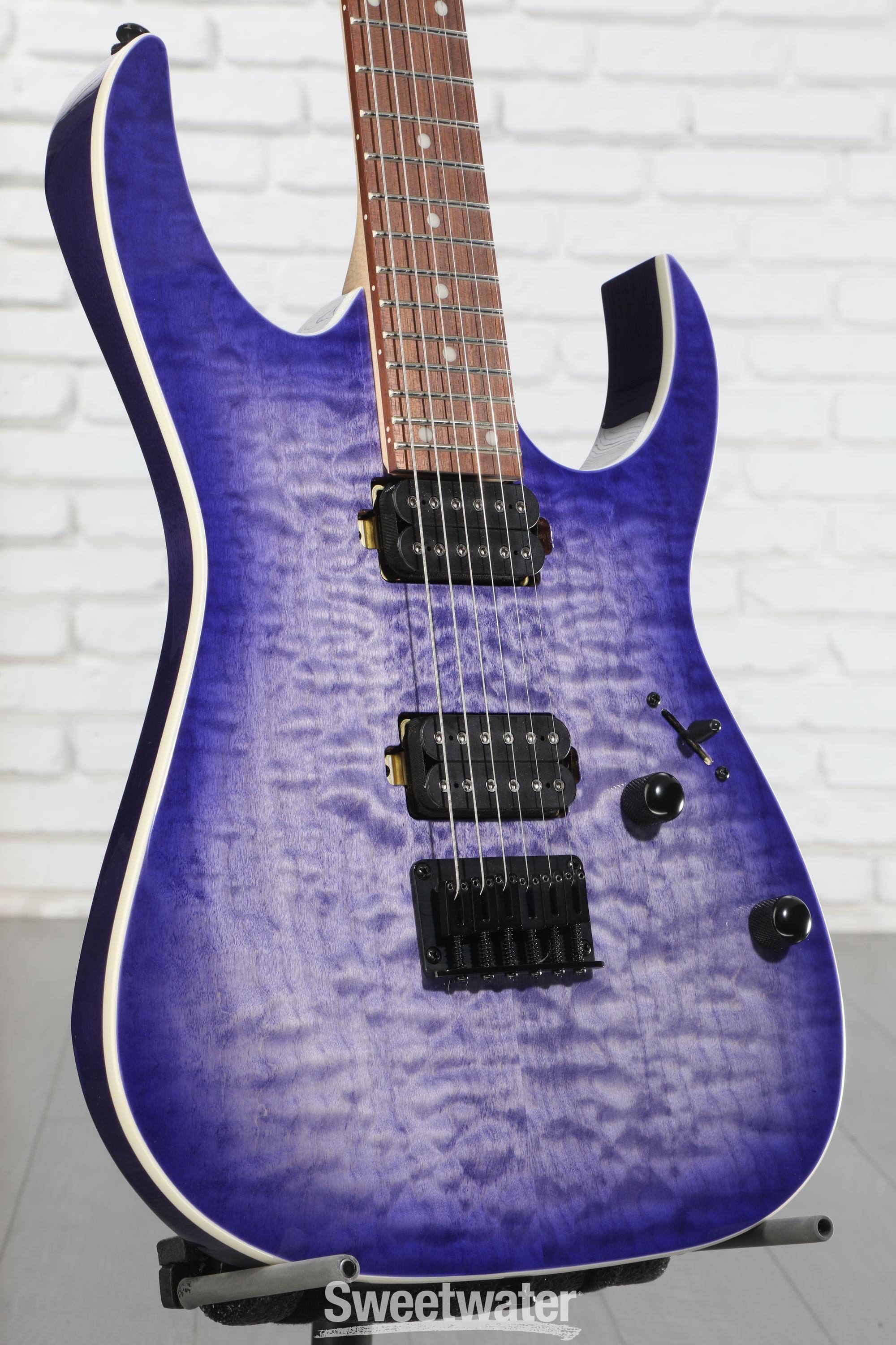 Ibanez RG421QM アイバニーズ Amazon.com: Ibanez RG421QM Electric Guitar - Cerulean Blue Burst