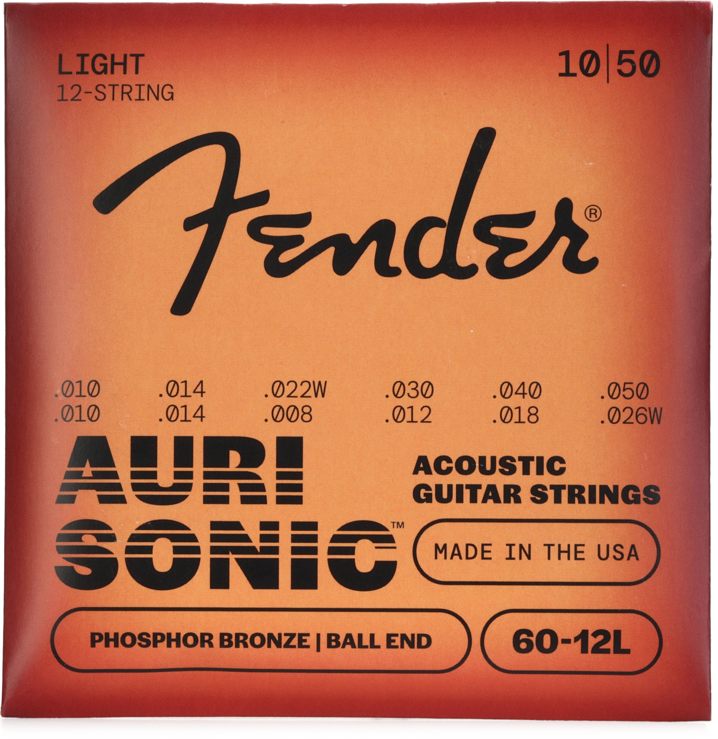 Bundled Item: Fender AuriSonic 12-string Acoustic Guitar Strings - .010-.050 Light