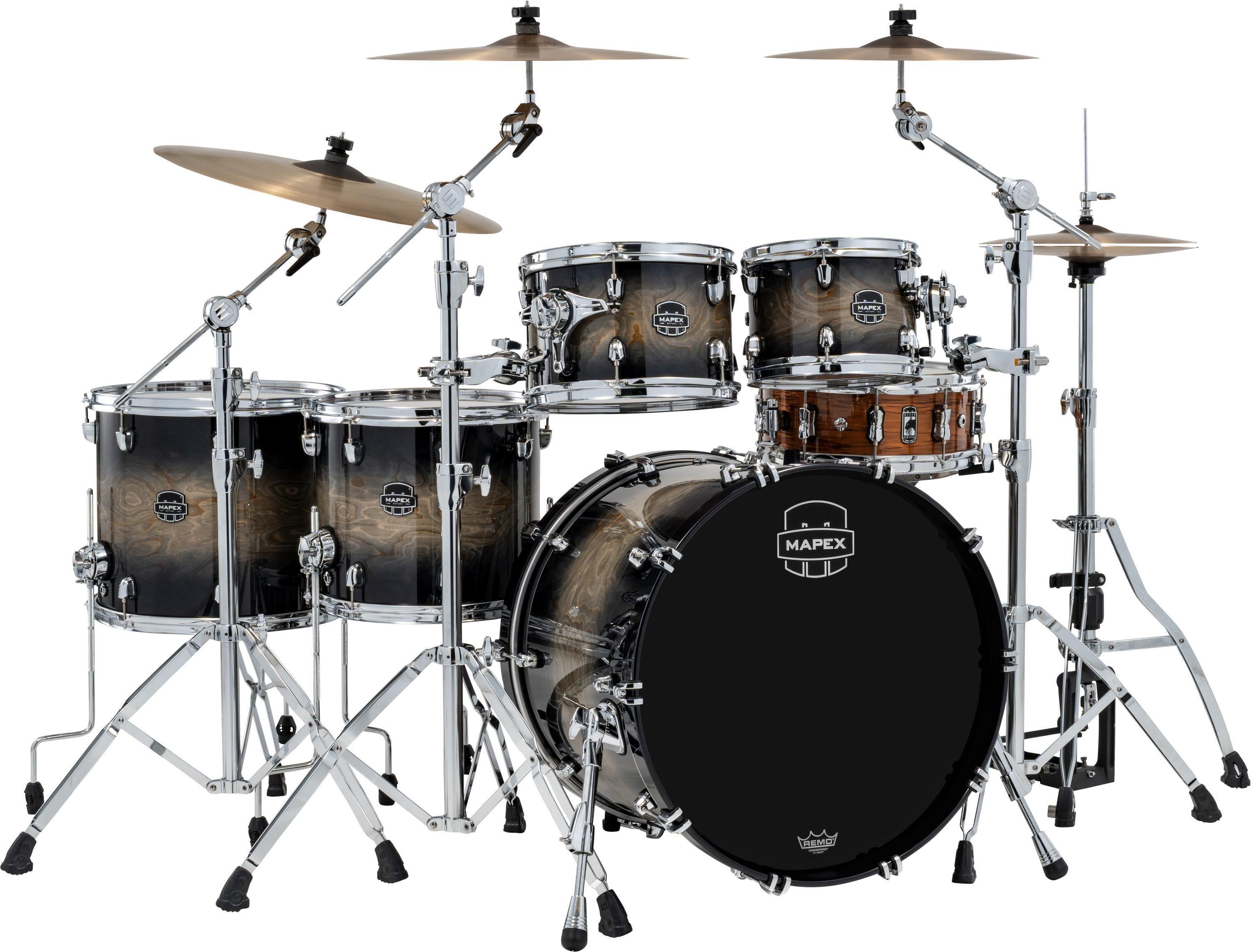 Mapex Saturn VI Studioease 5-piece Shell Pack - Black Ink Burst