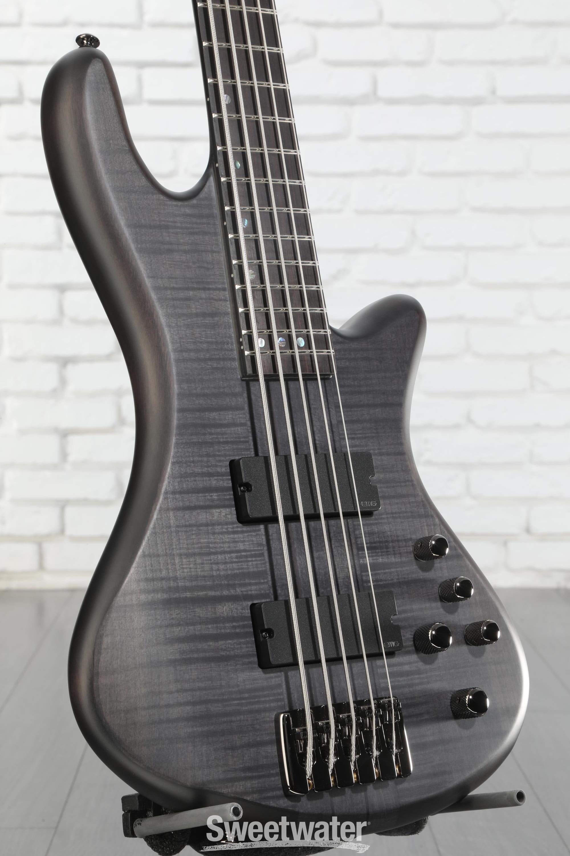 Schecter Stiletto Studio 5 Bass Guitar - See-Thru Black