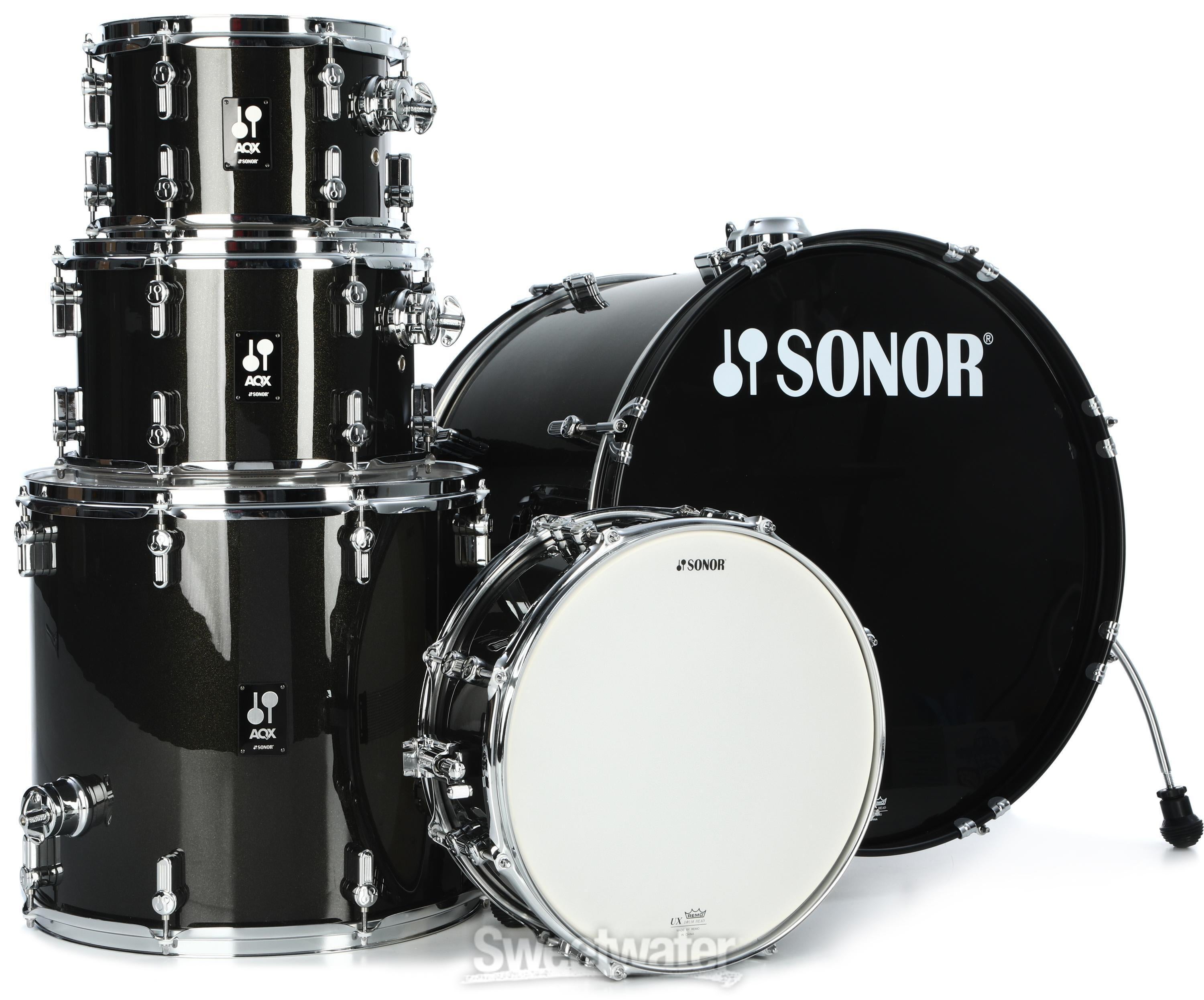 Sonor AQX Stage 5-piece Drum Set with Hardware Pack - Black 