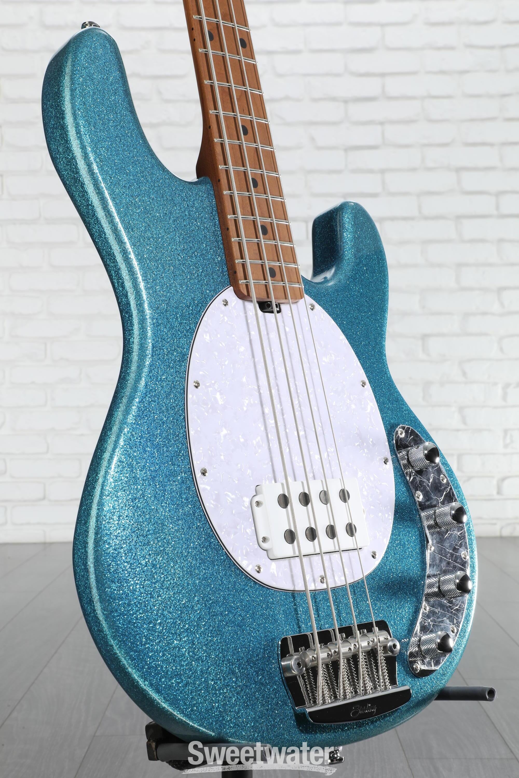 Sterling By Music Man StingRay RAY34 Bass Guitar - Blue Sparkle