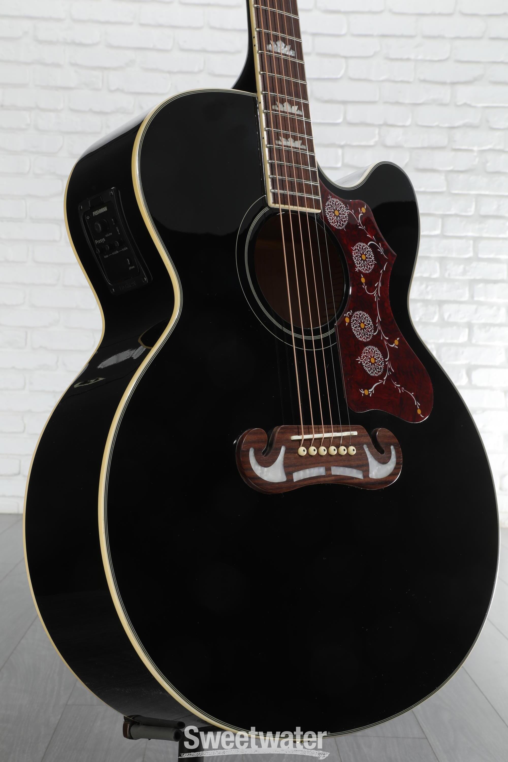 Epiphone J-200EC Studio Acoustic-Electric Guitar - Black