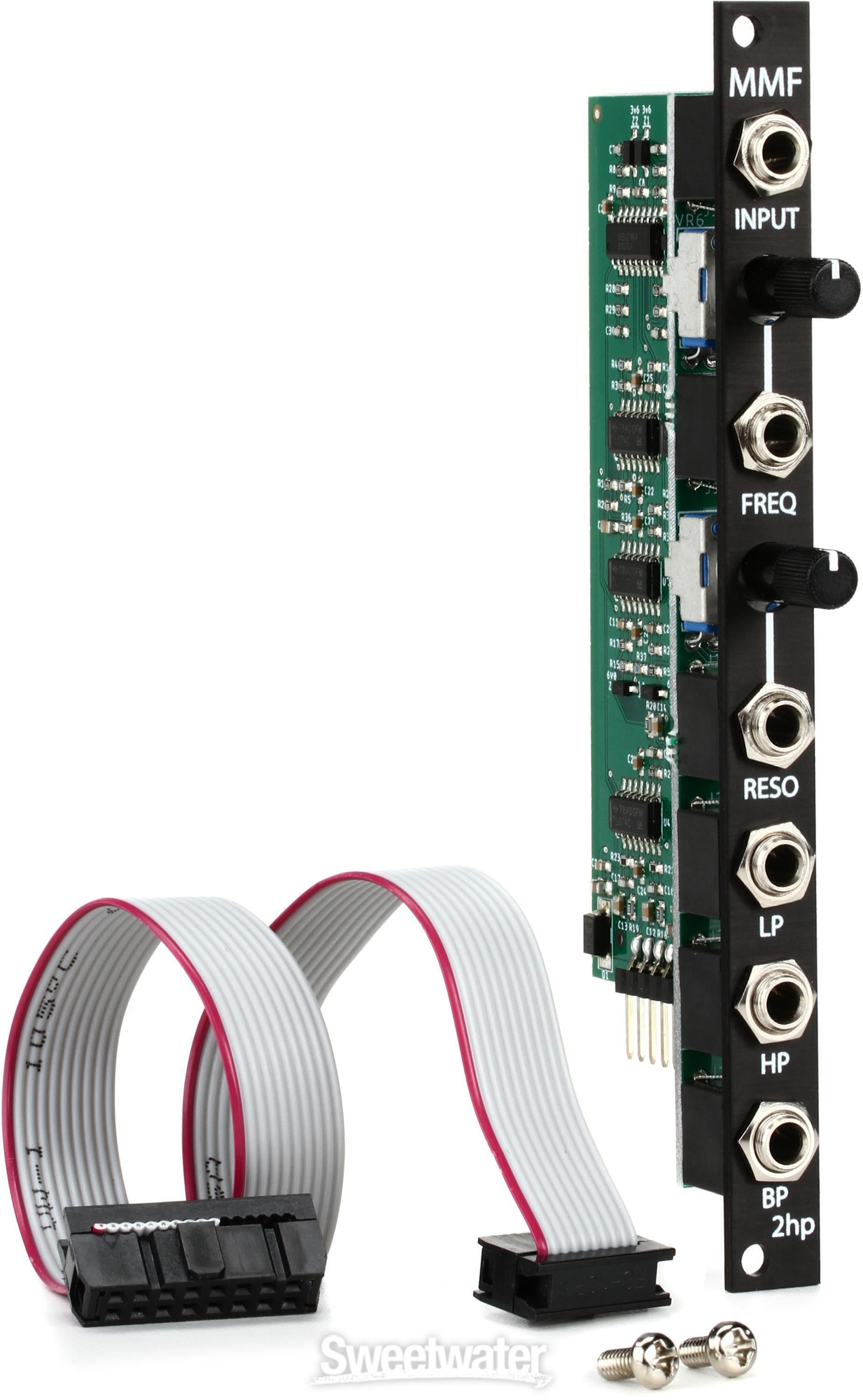 2hp MMF フィルター ユーロラック モジュール 2HP MMF Eurorack Multimode Filter Module - Black | Sweetwater