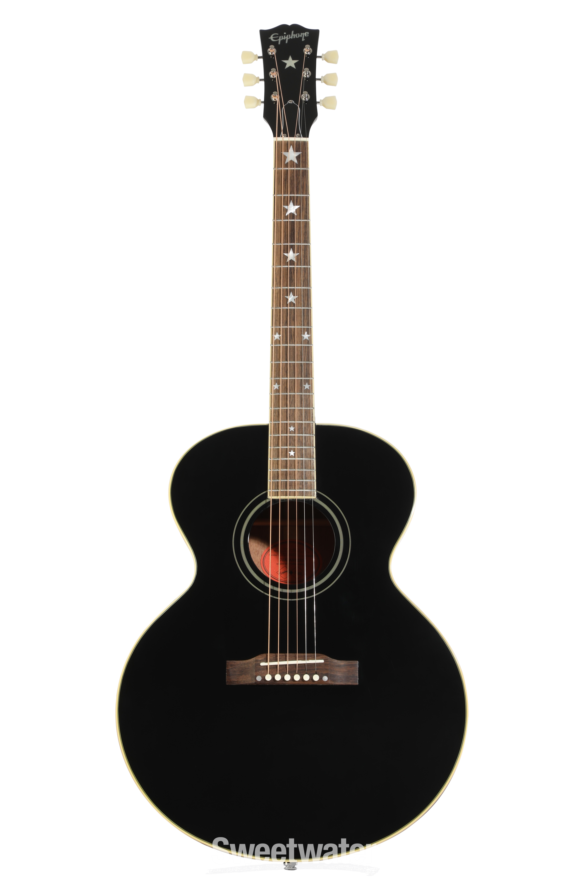Epiphone J-180 LS Acoustic-electric Guitar - Ebony | Sweetwater