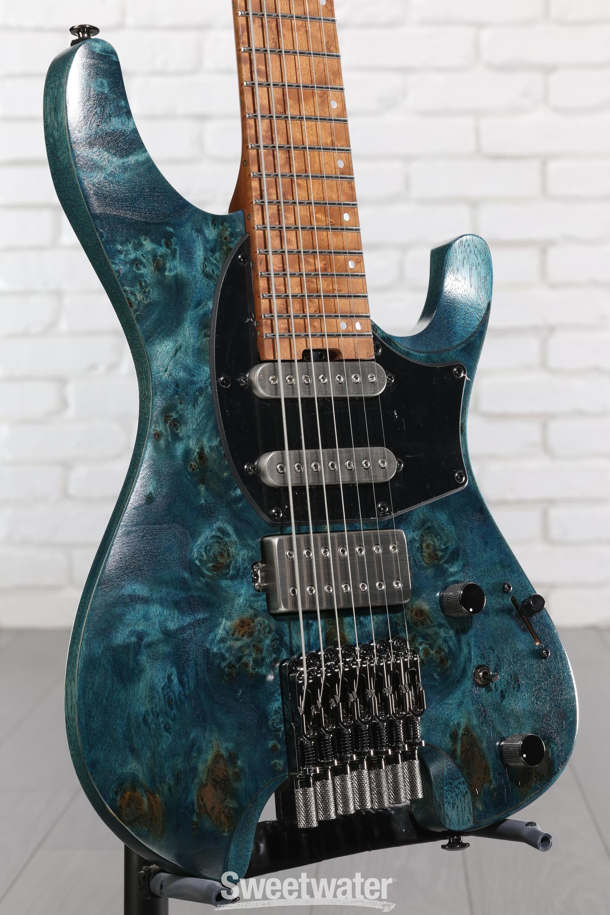 Photo of Ibanez Q547PB 7-string Electric Guitar - Cosmic Blue Low Gloss