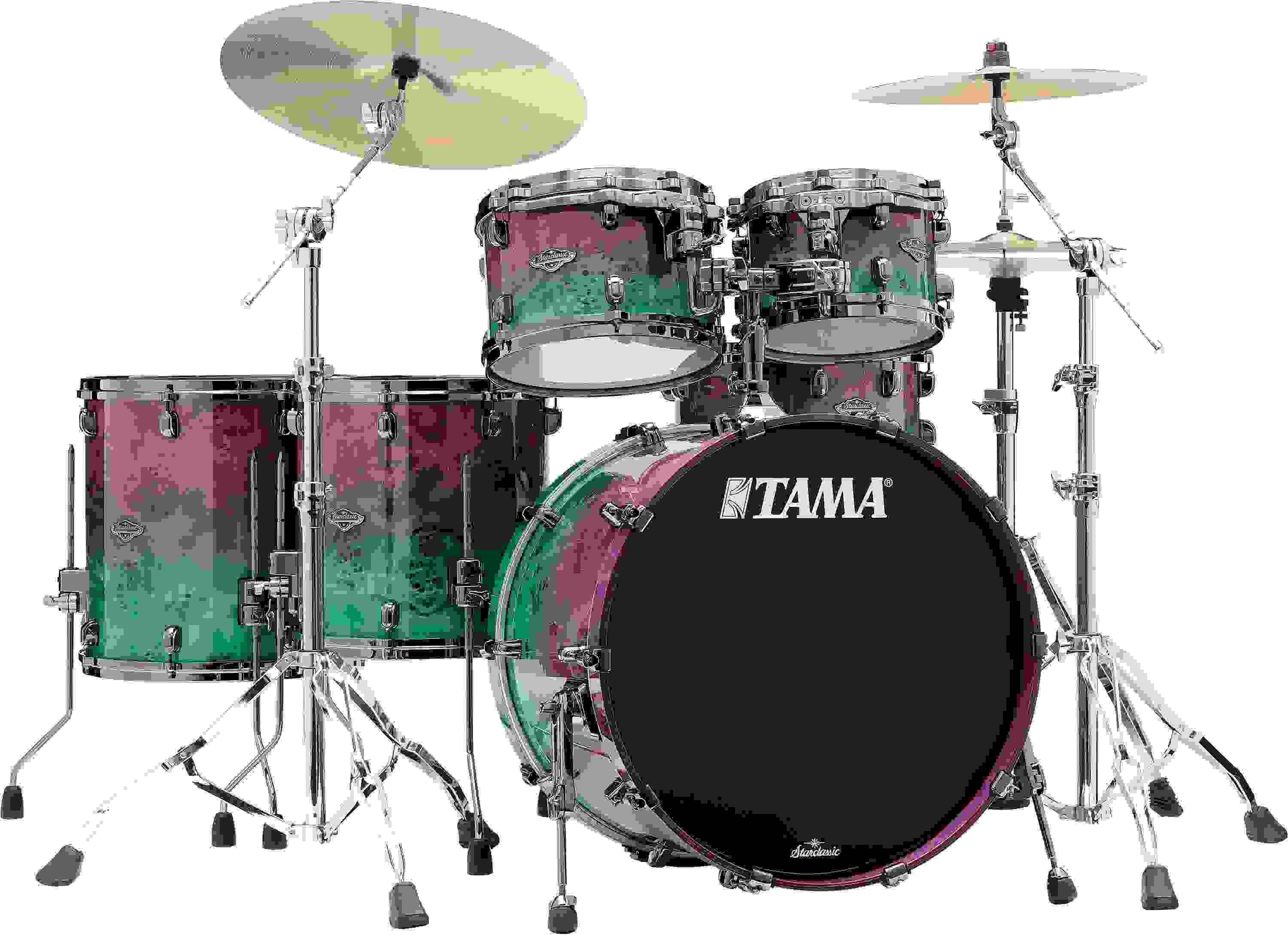 Tama Starclassic Walnut/Birch WBS52R 5-piece Shell Pack - Nebula Mappa ...