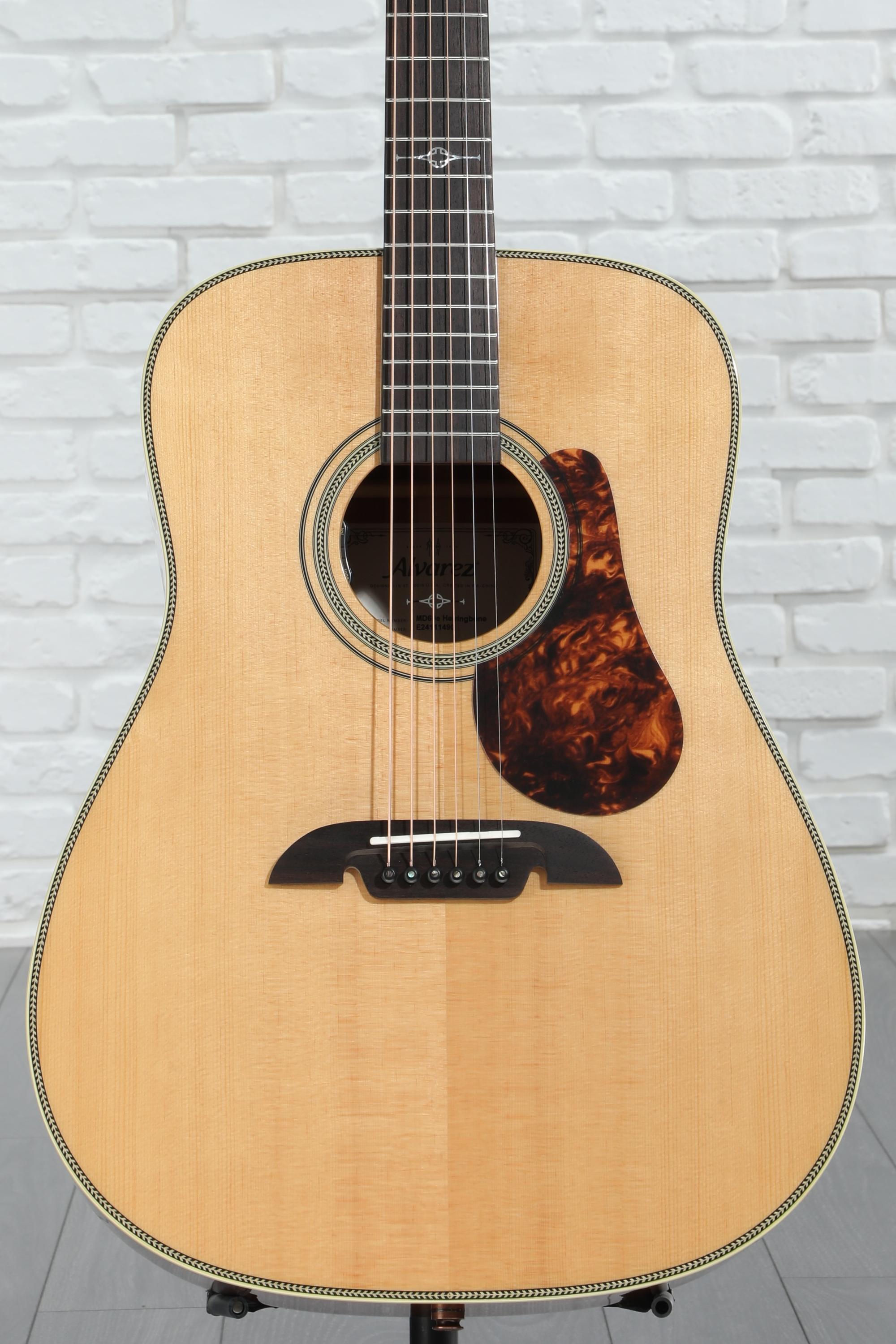 Alvarez MD60e Herringbone Masterworks Series Acoustic-electric Guitar - Natural