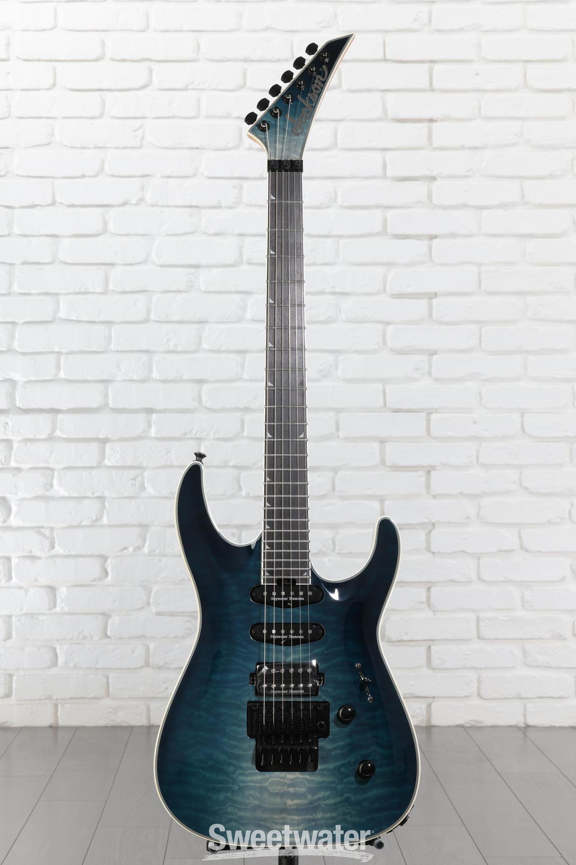 ギター Jackson Soloist SLA3Q Jackson Pro Plus Series Soloist SLA3Q Electric Guitar Amber Tiger