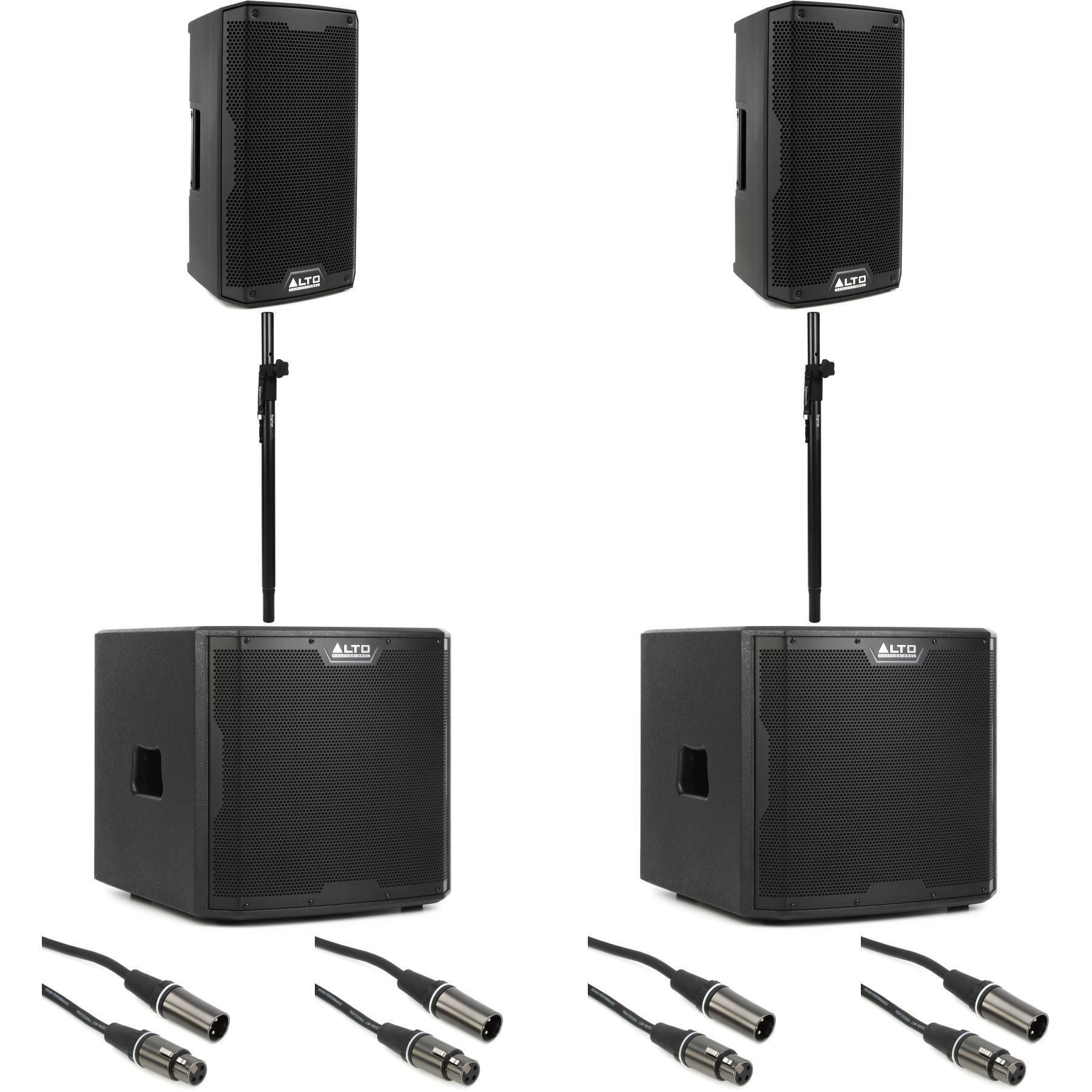 Alto Professional TS408 8-inch Powered Speaker and TS12S 12-inch