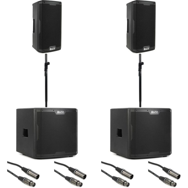 Alto Professional TS408 8-inch Powered Speaker and TS12S 12-inch