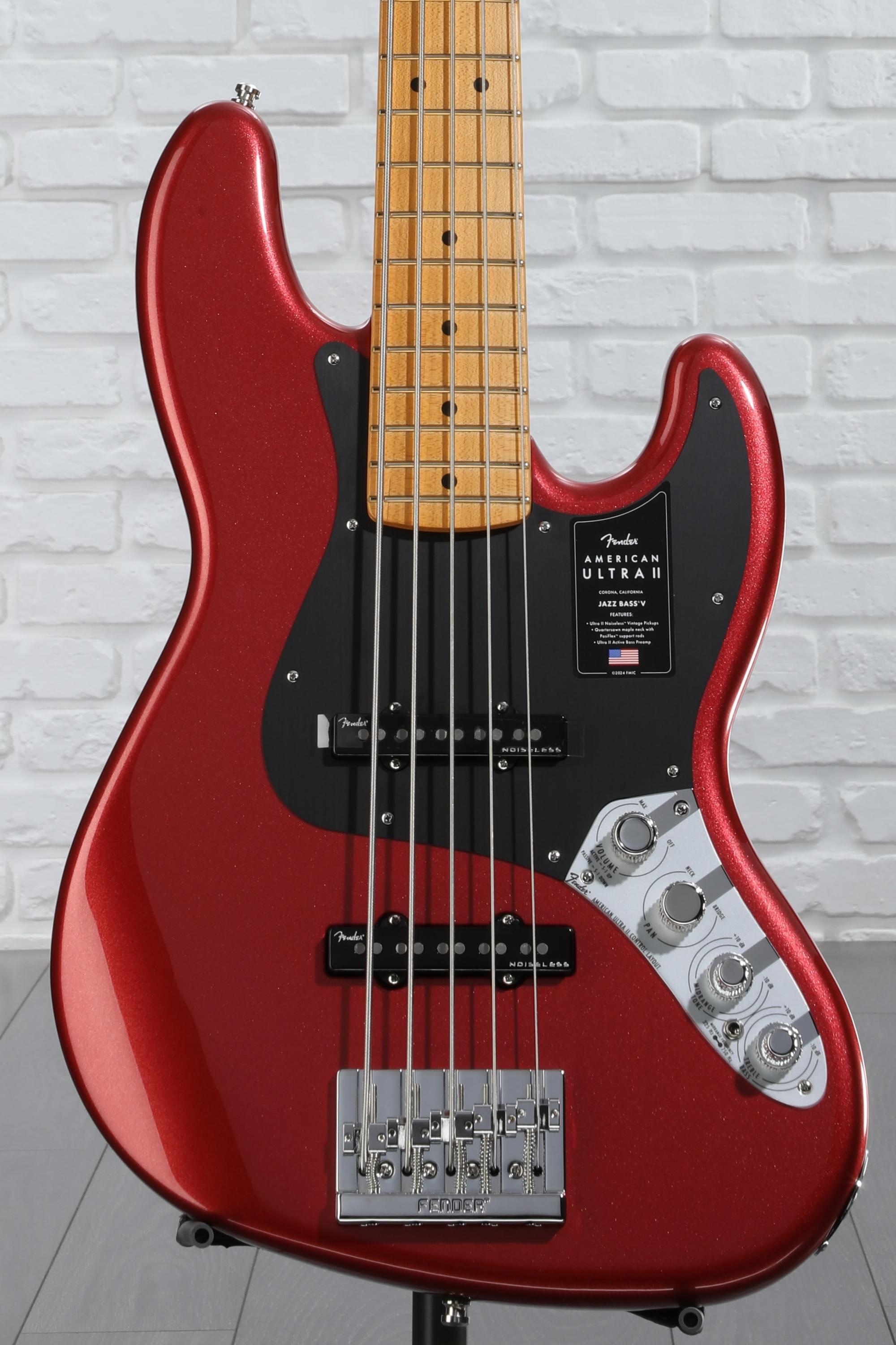 ベース FENDER American Ultra Jazz Bass V Fender American Ultra Jazz Bass V - Ultraburst with Rosewood