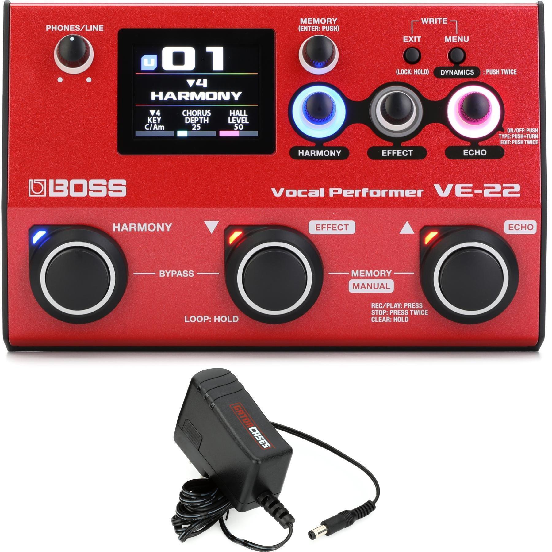 Boss VE-22 Vocal Effects and Looper Pedal | Sweetwater