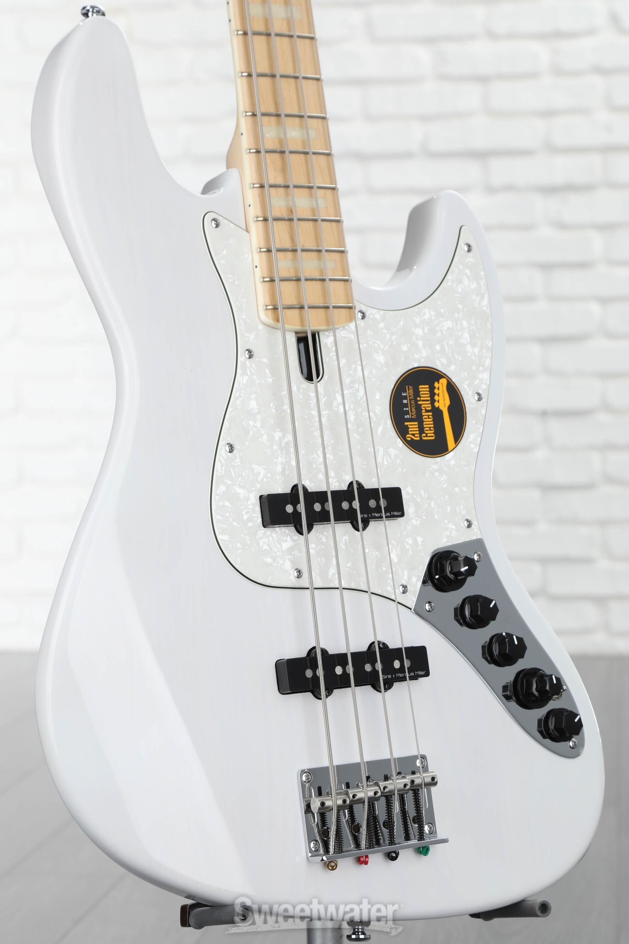 Sire Marcus Miller V7 Swamp Ash 4-string Bass Guitar - White