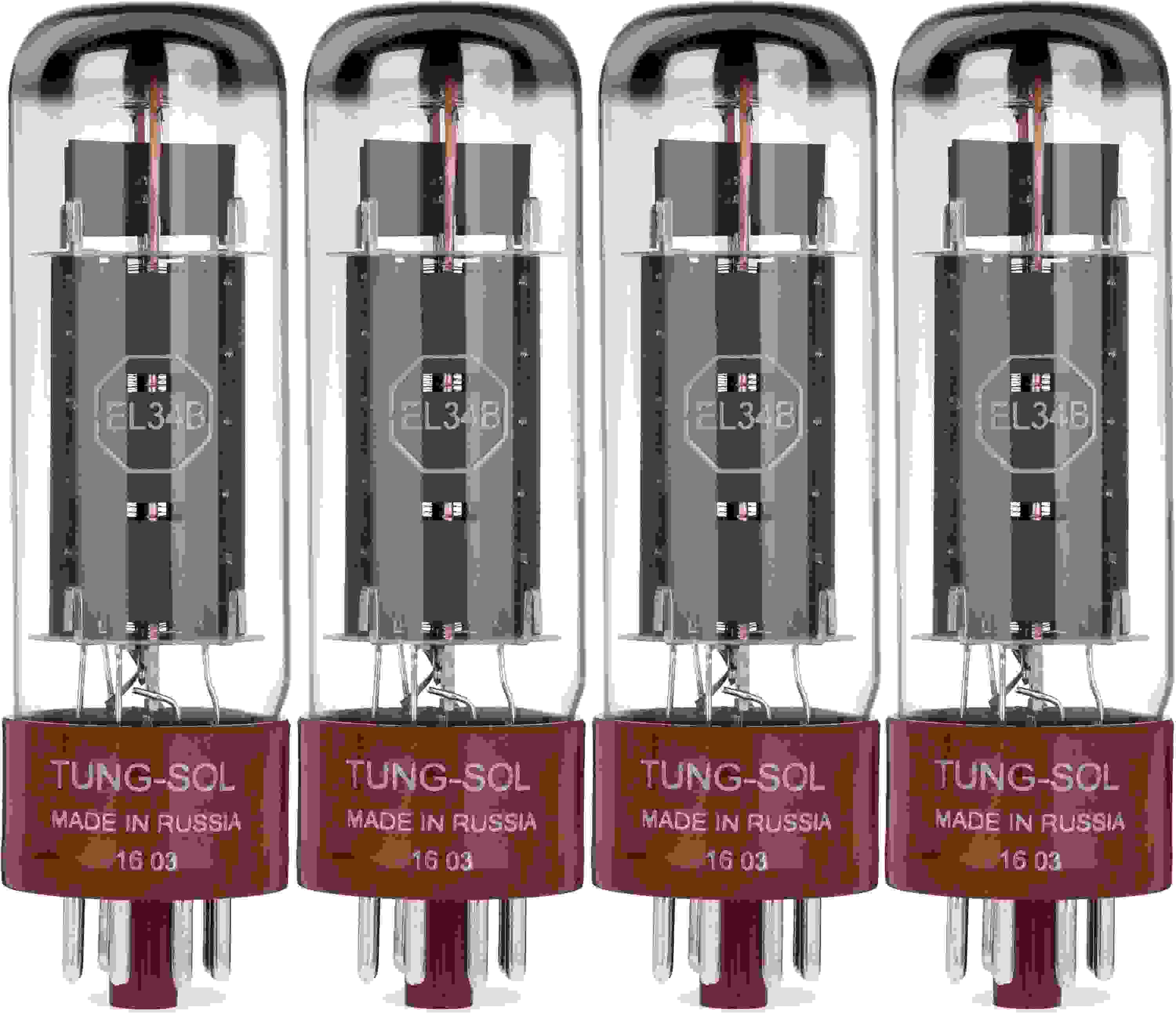 Tung-Sol EL-34B Power Tubes - Platinum Matched Quartet
