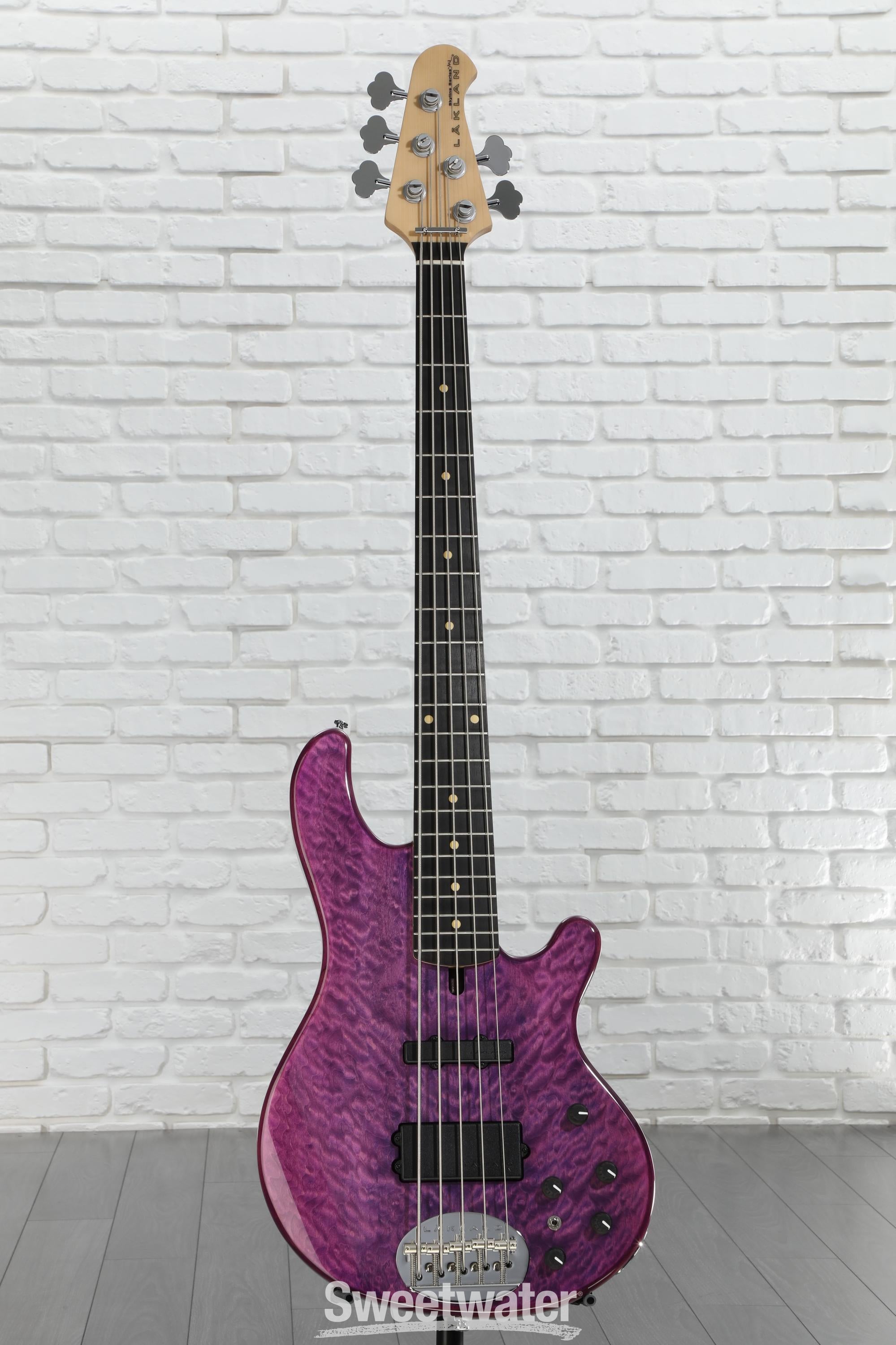Lakland Skyline 55-02 Deluxe Bass Guitar - Translucent Purple with