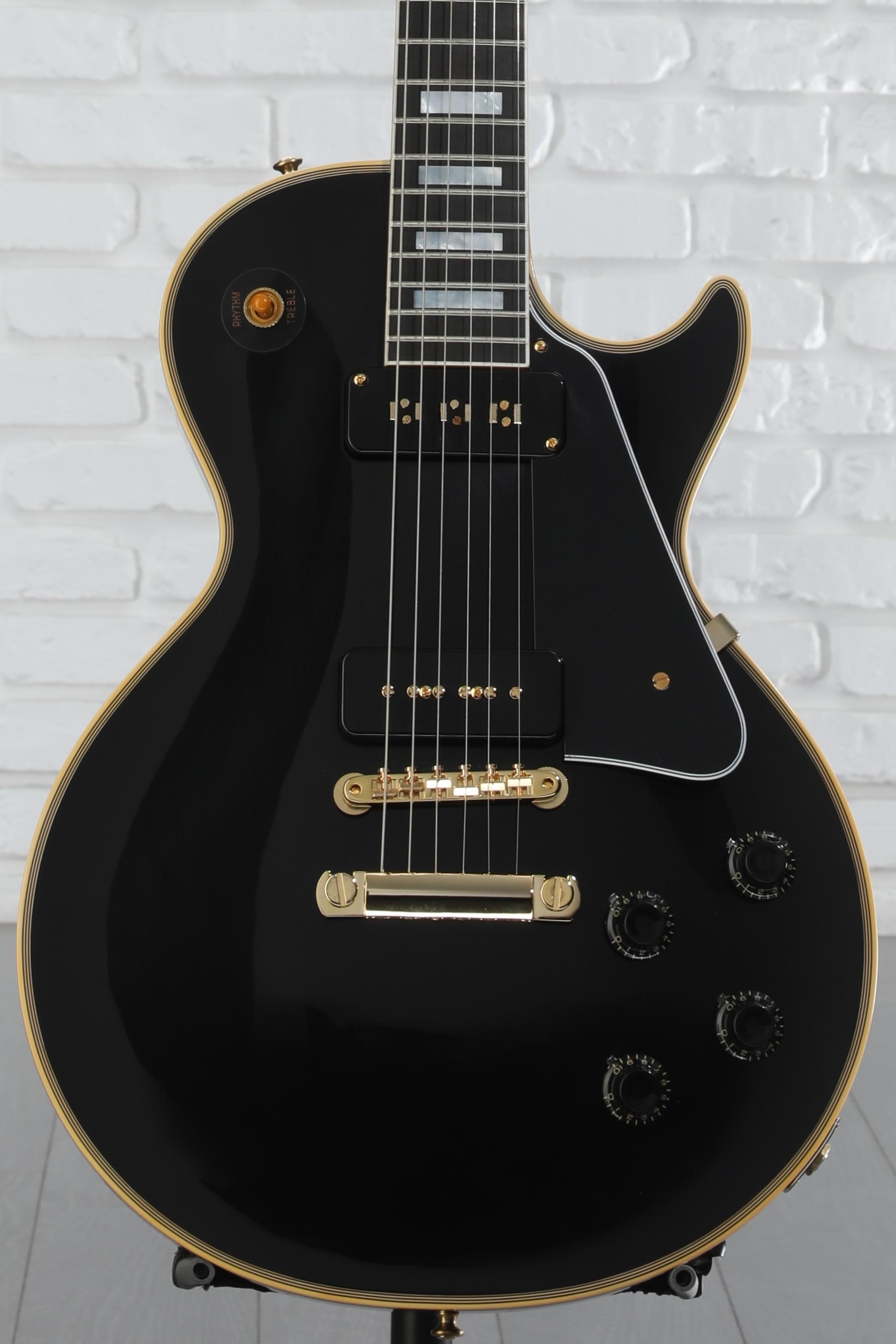 ギター Gibson Custom Shop 1954 Les Paul Custom Gibson Custom 1954 Les Paul Custom Staple Pickup Reissue VOS