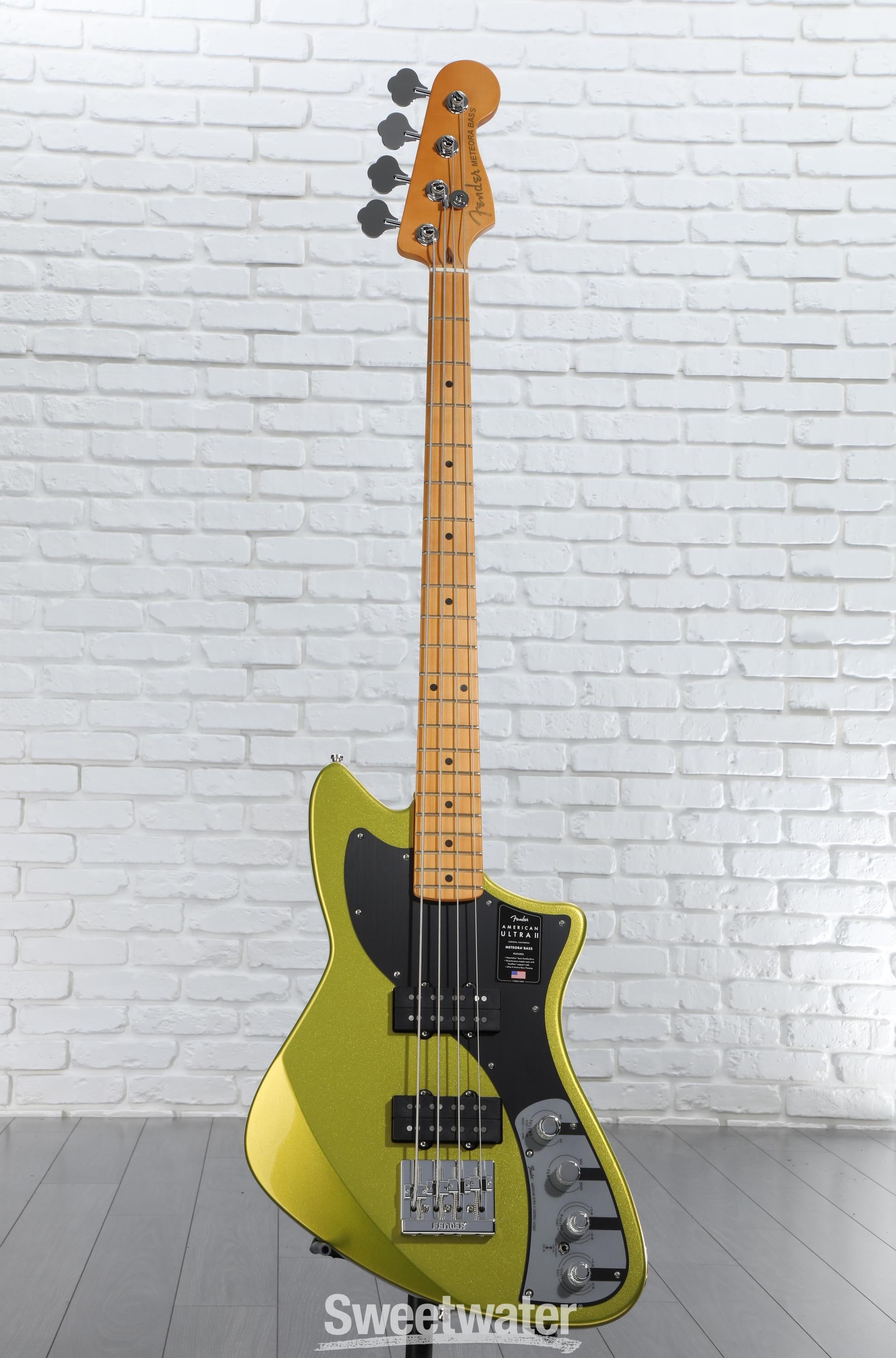 Fender American Ultra II Meteora Bass - Solar Flare, Maple