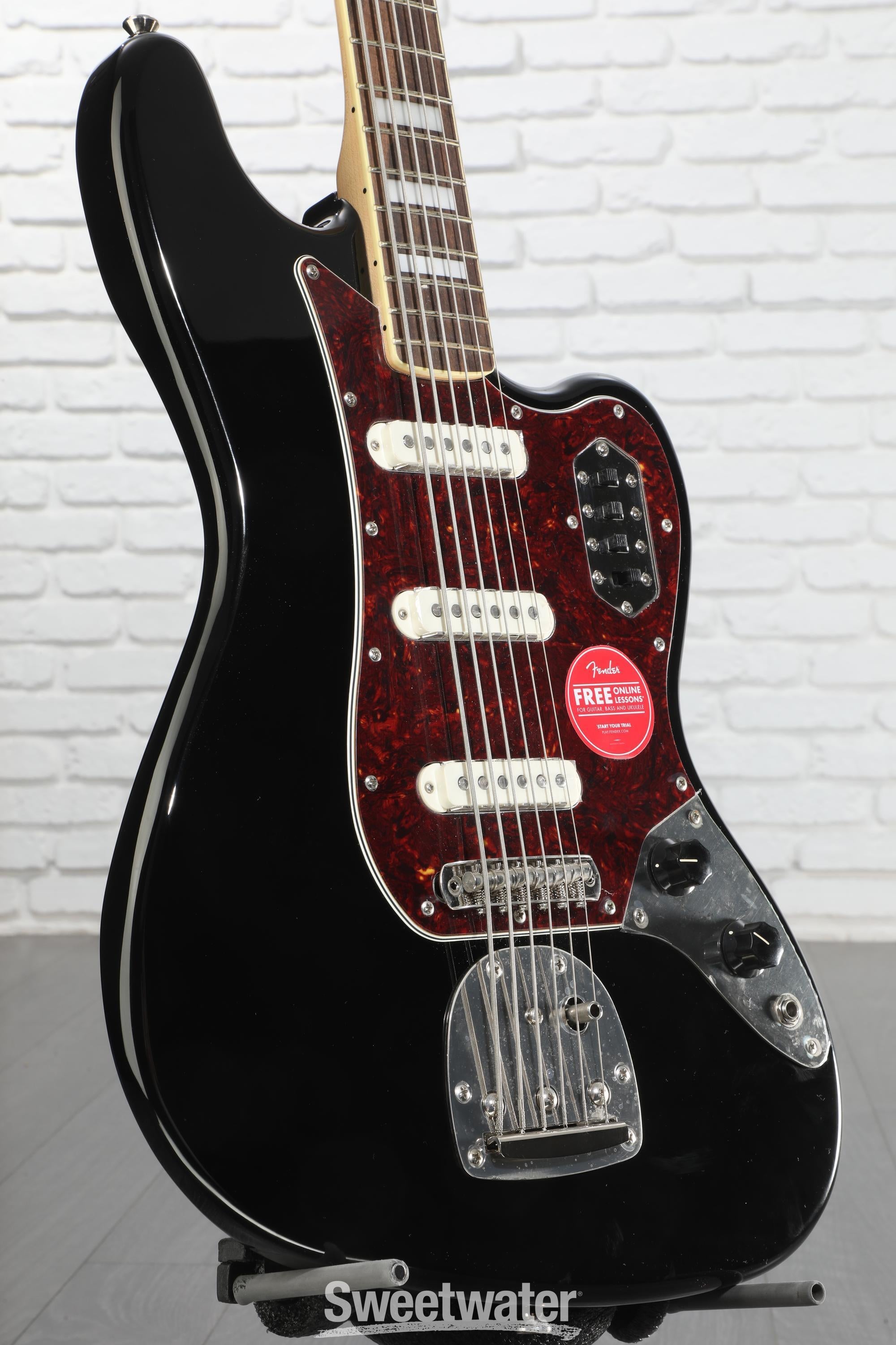 Squier Classic Vibe Bass VI Guitar - Black | Sweetwater