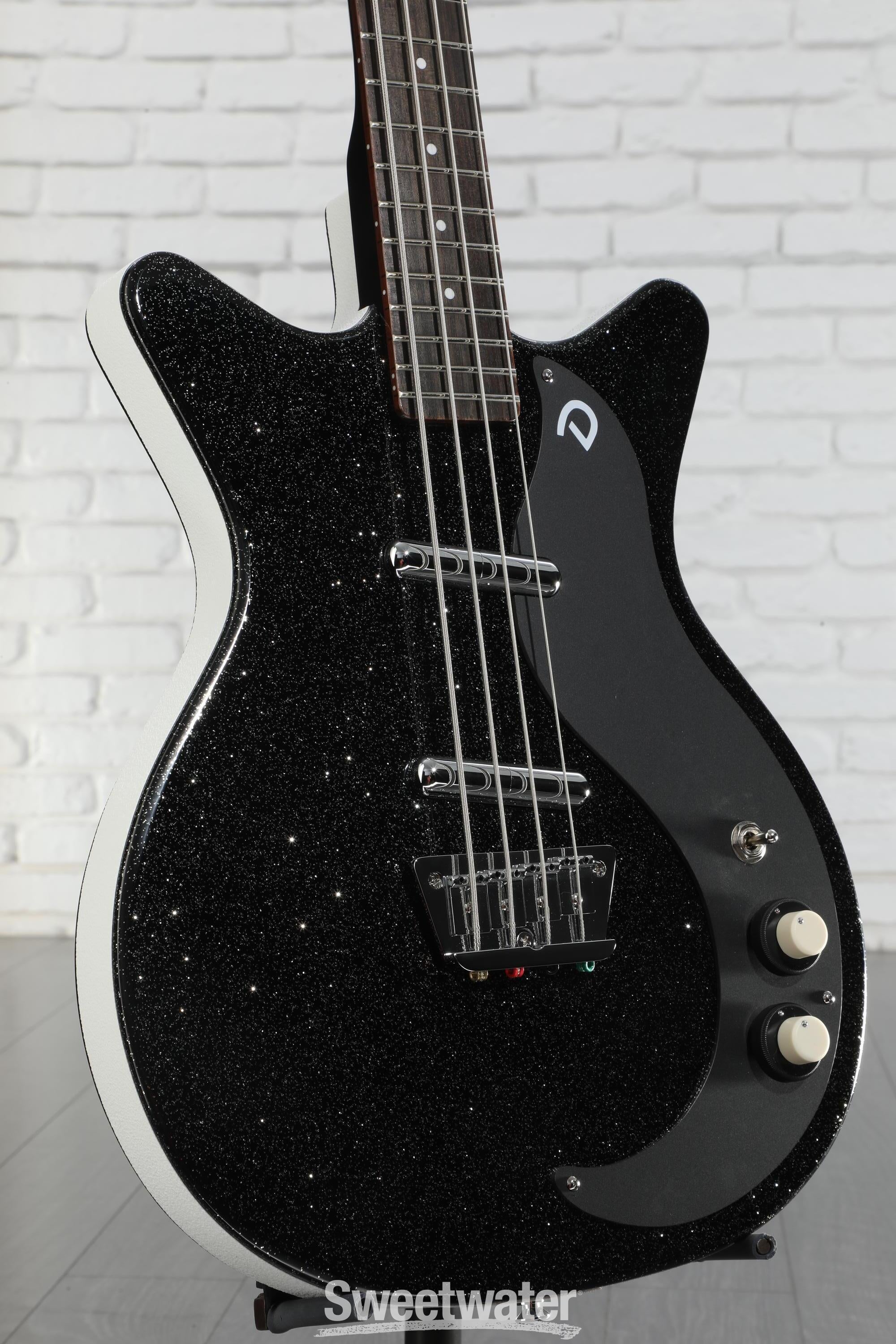 Danelectro '59DC Short Scale Bass Guitar - Black Metalflake