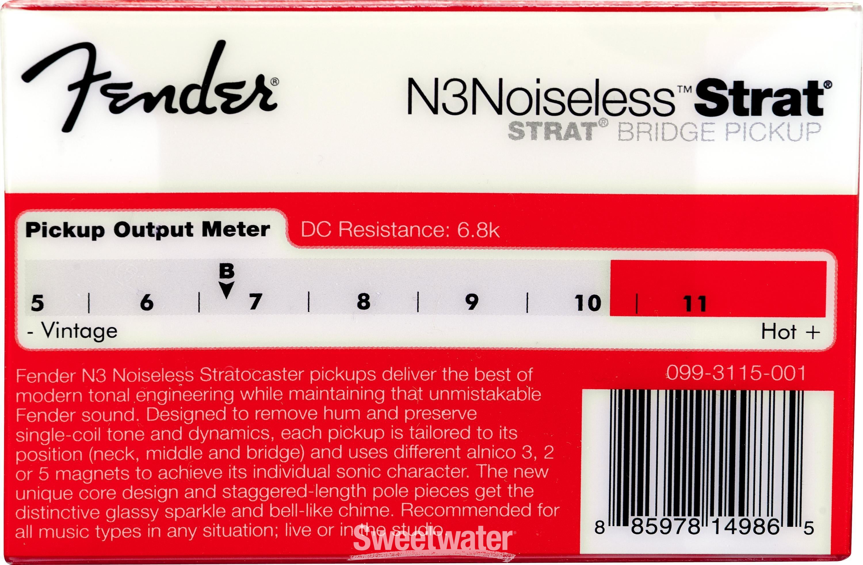 Fender N3 Noiseless Pickup - Strat - Bridge | Sweetwater