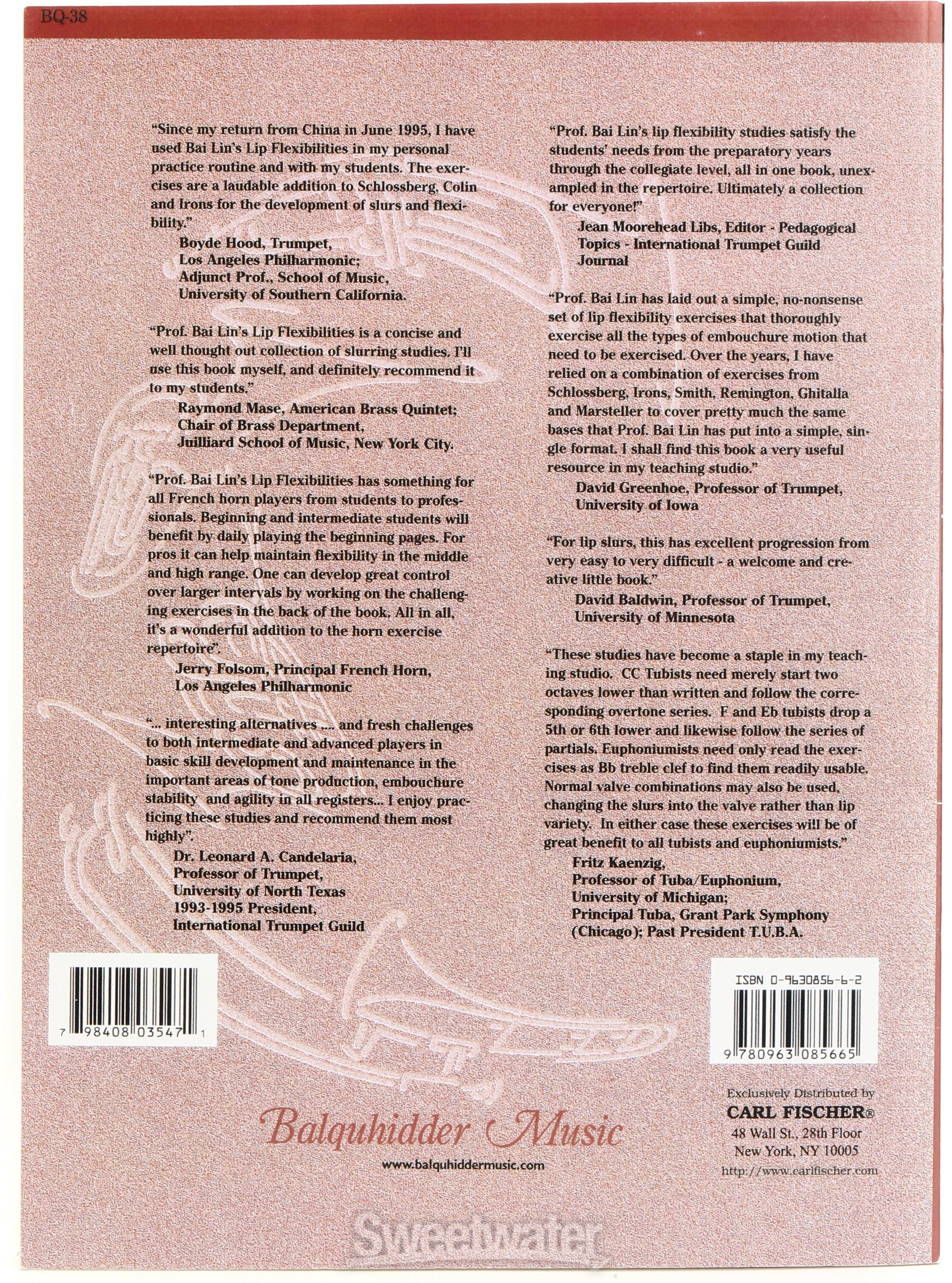 Carl Fischer Lip Flexibilities For All Brass Instruments Book