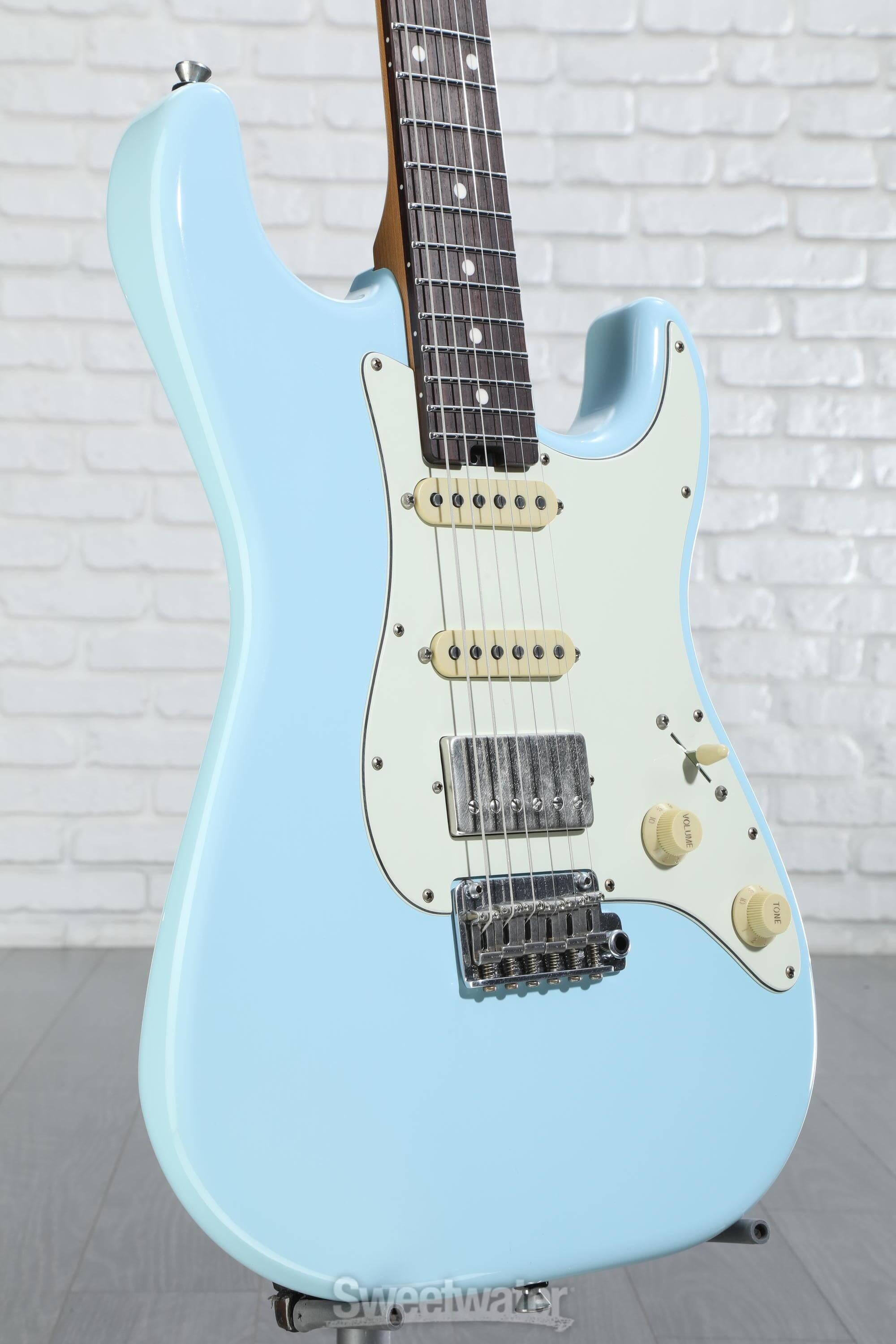 Photo of Schecter USA Custom Shop Traditional Wembley HSS Electric Guitar - Sonic Blue