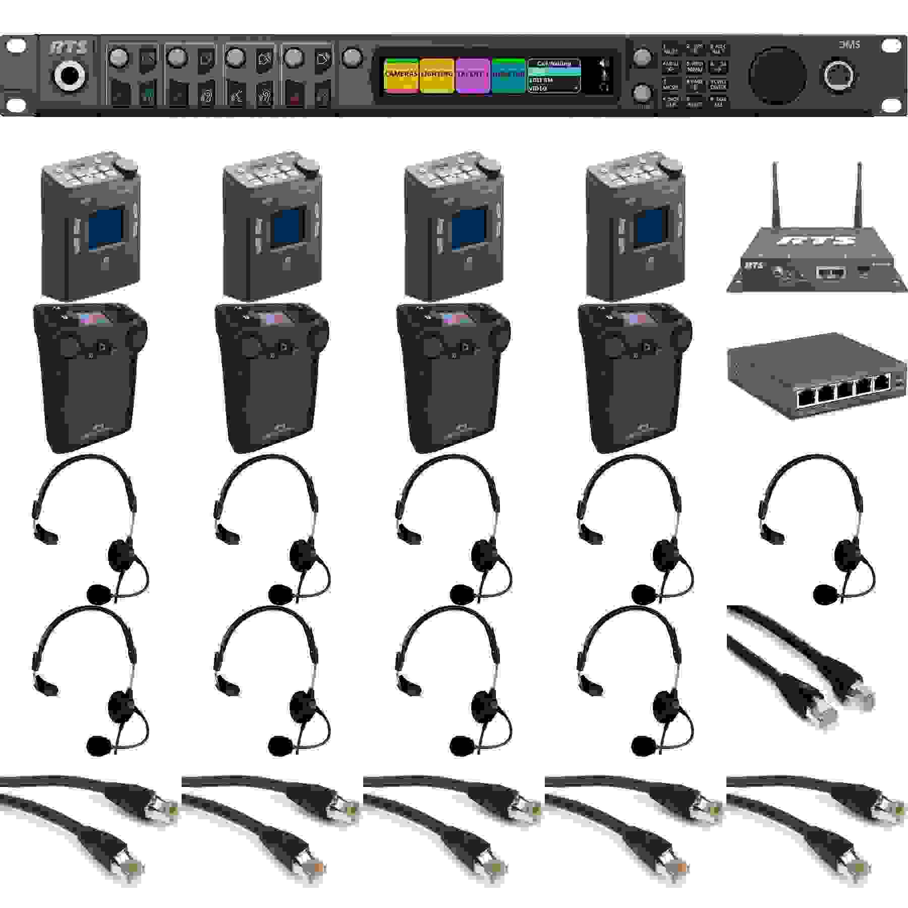 RTS OMS OMNEO 8 Bodypack Wired/Wireless Digital Intercom System ...