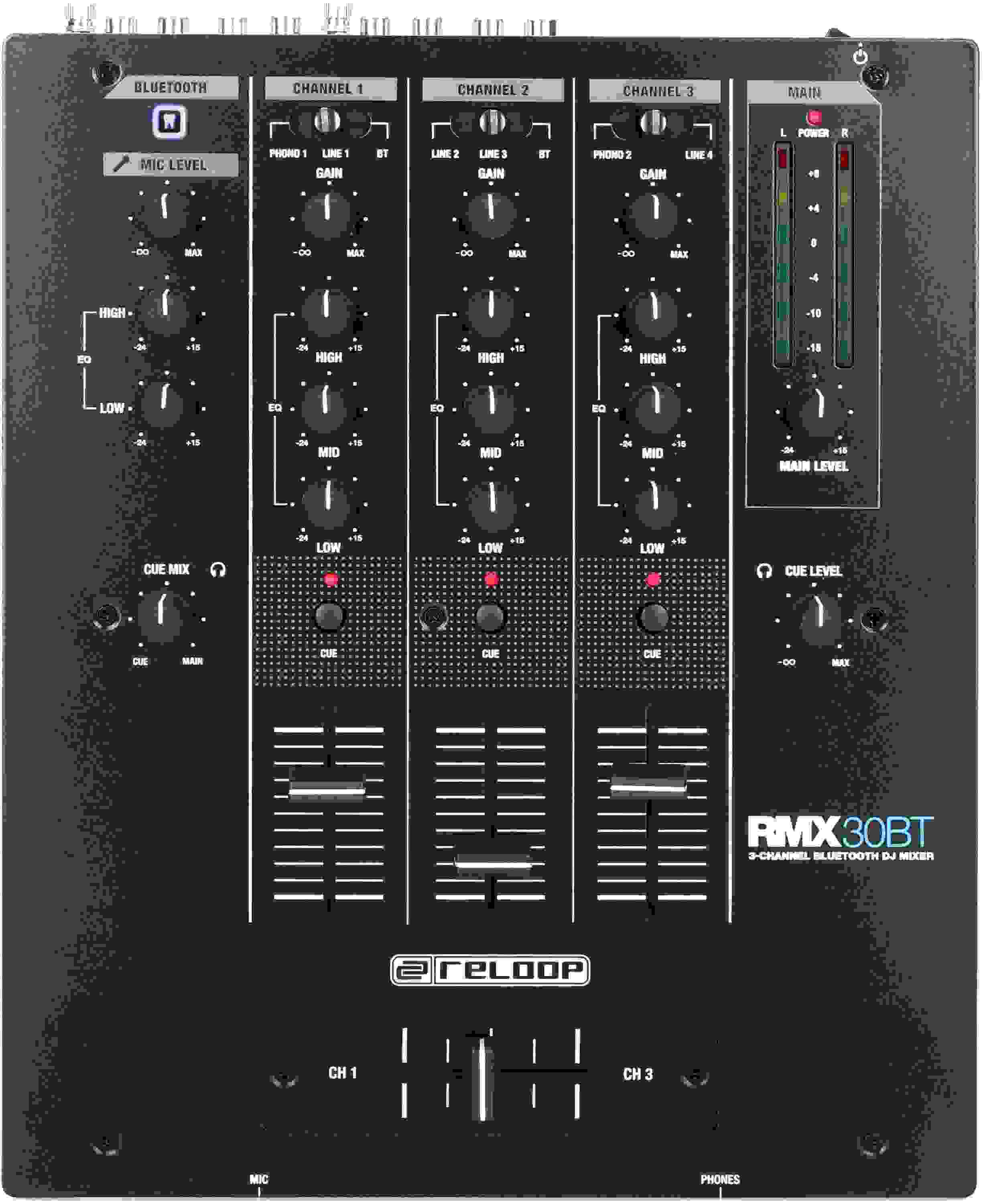 Reloop RMX-30 BT 3-channel Bluetooth DJ Mixer