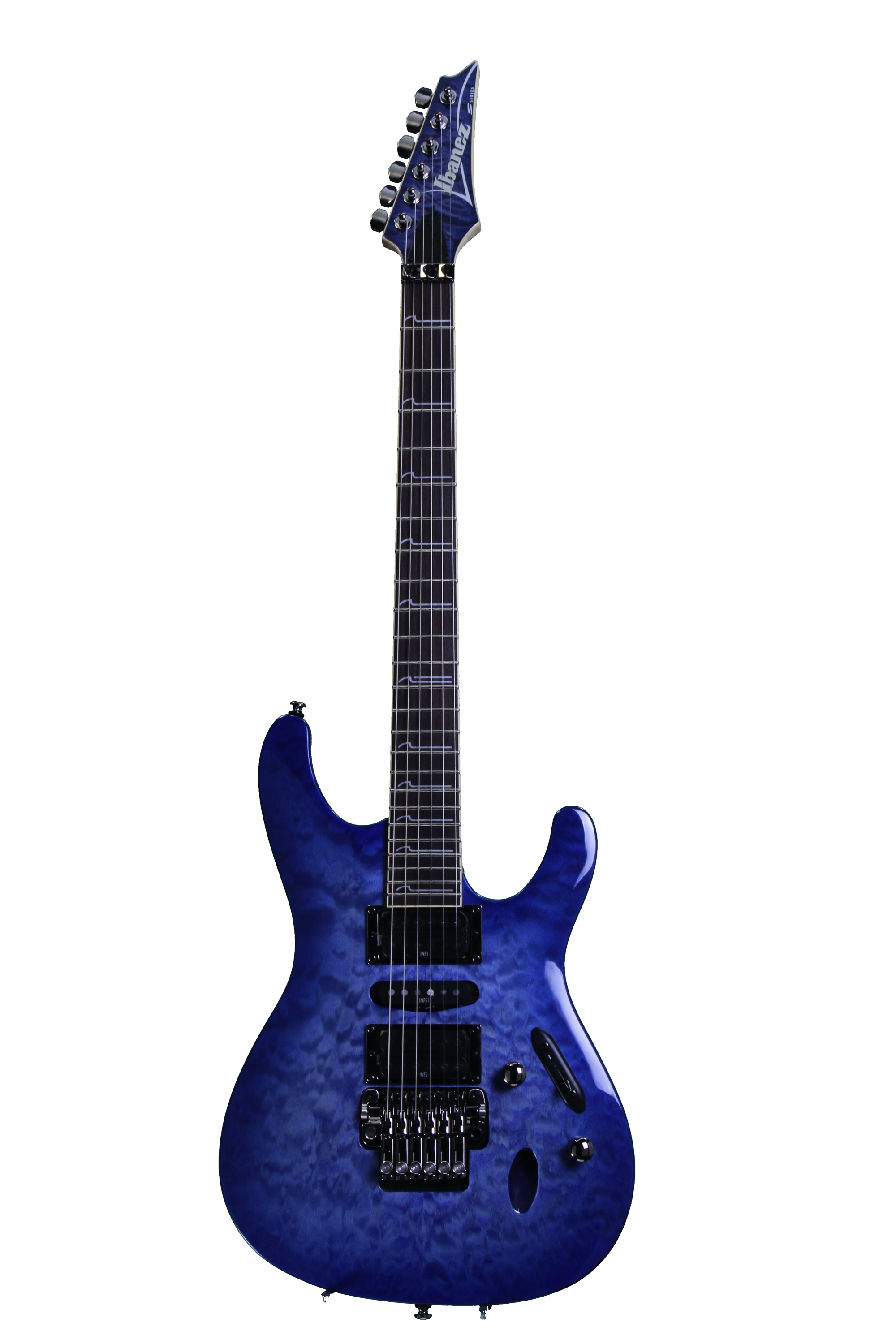 Ibanez S570DXQM - Bright Blue Burst | Sweetwater