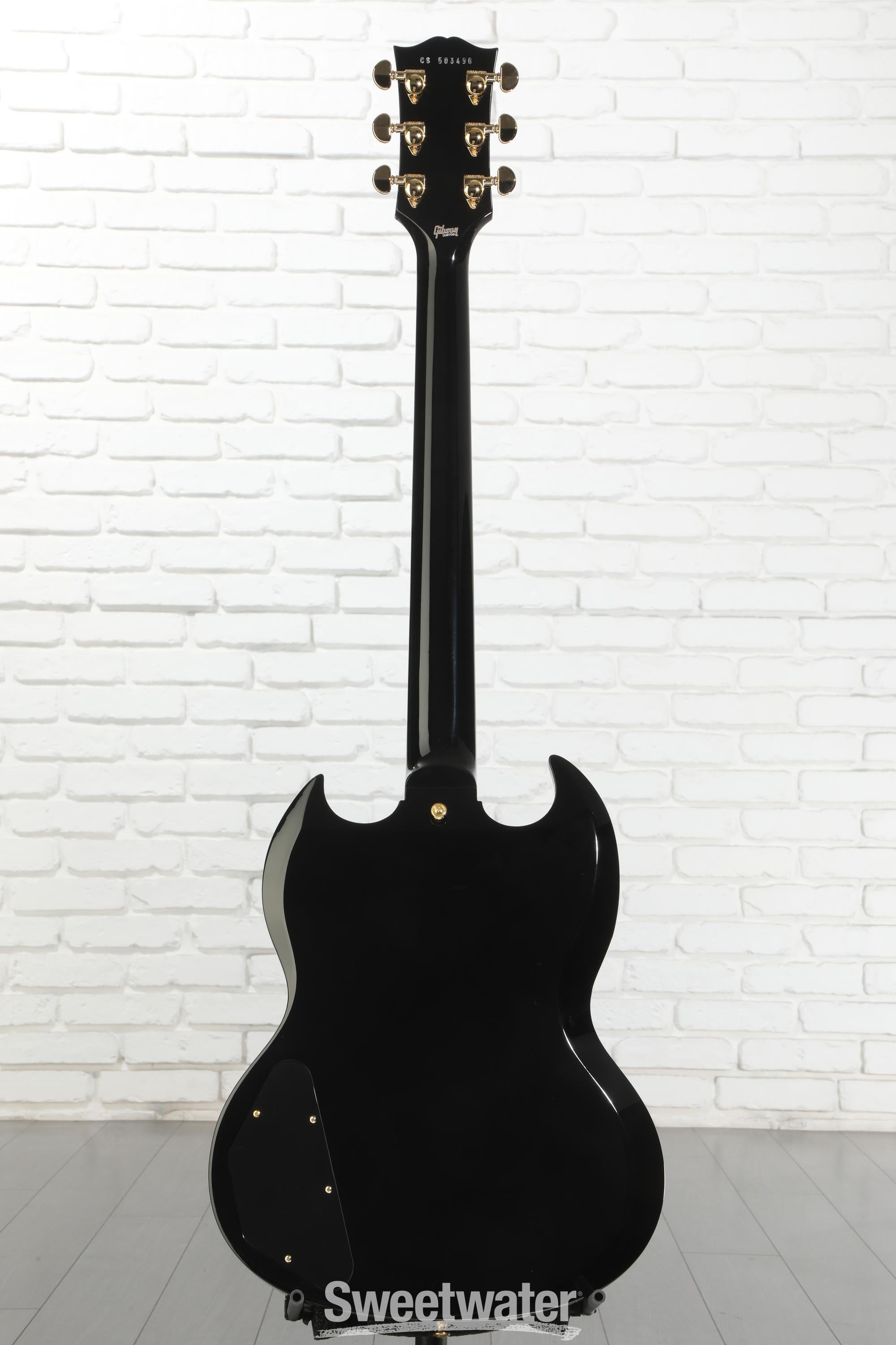 Gibson Custom SG Custom Electric Guitar - Ebony, Ebony Fingerboard