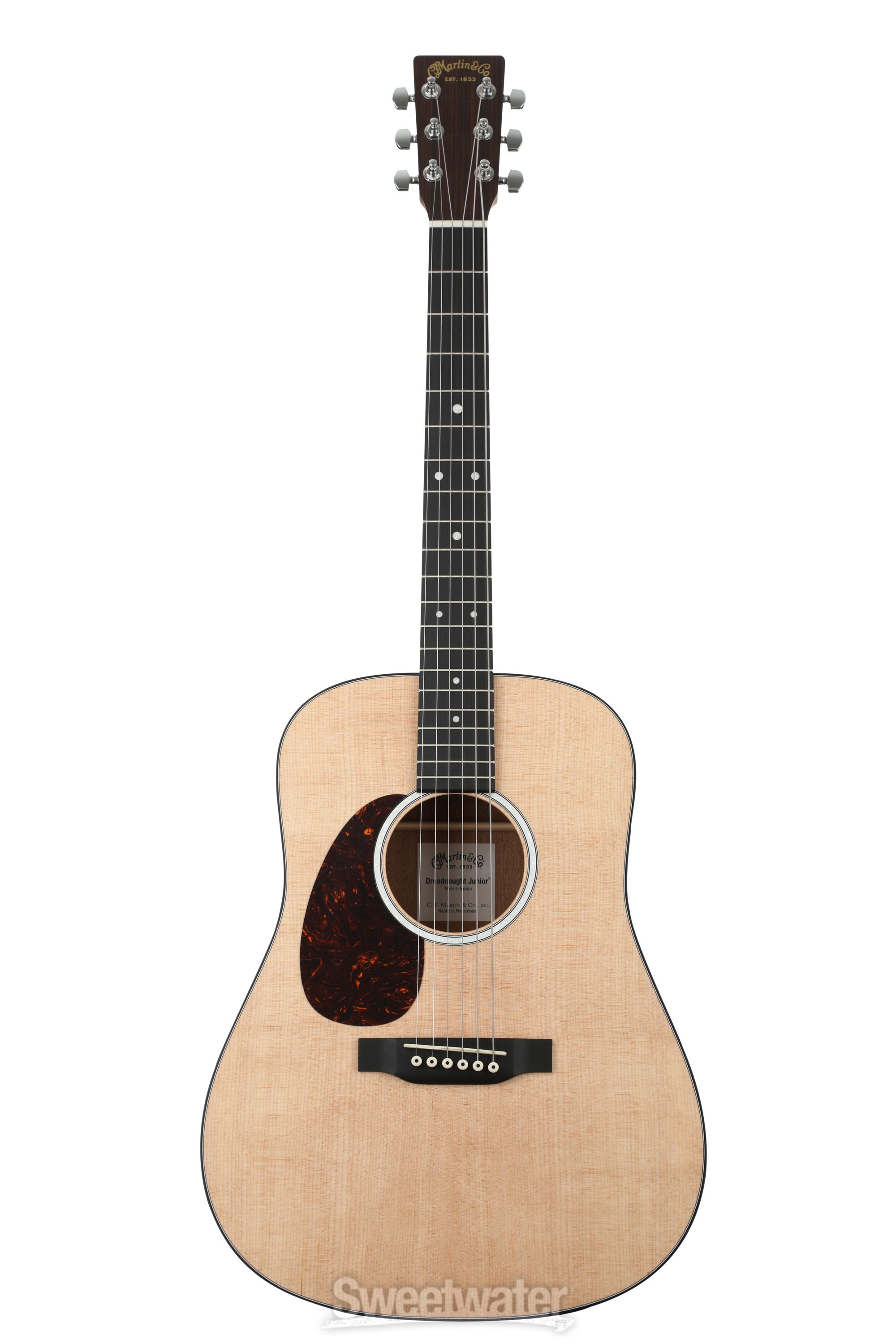 Martin D Jr 10 Left Handed Acoustic Guitar Natural Spruce