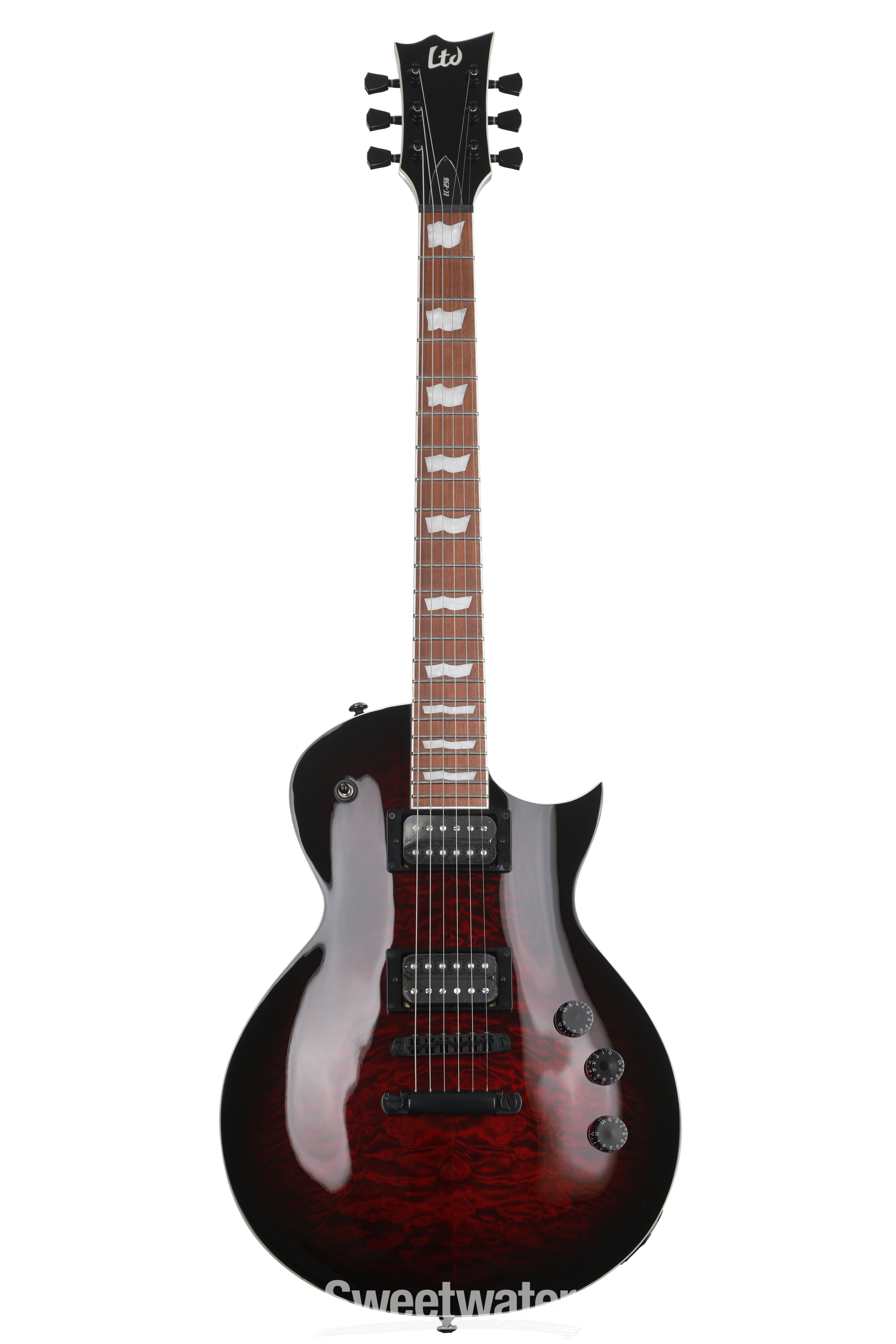 ESP LTD Eclipse EC-256QM Electric Guitar - See Thru Black