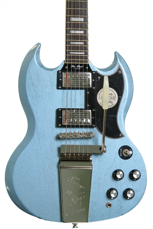 ギター Epiphone Les Paul sg custom Pelham blue Epiphone LTD SG Custom with Maestro - TV Pelham Blue