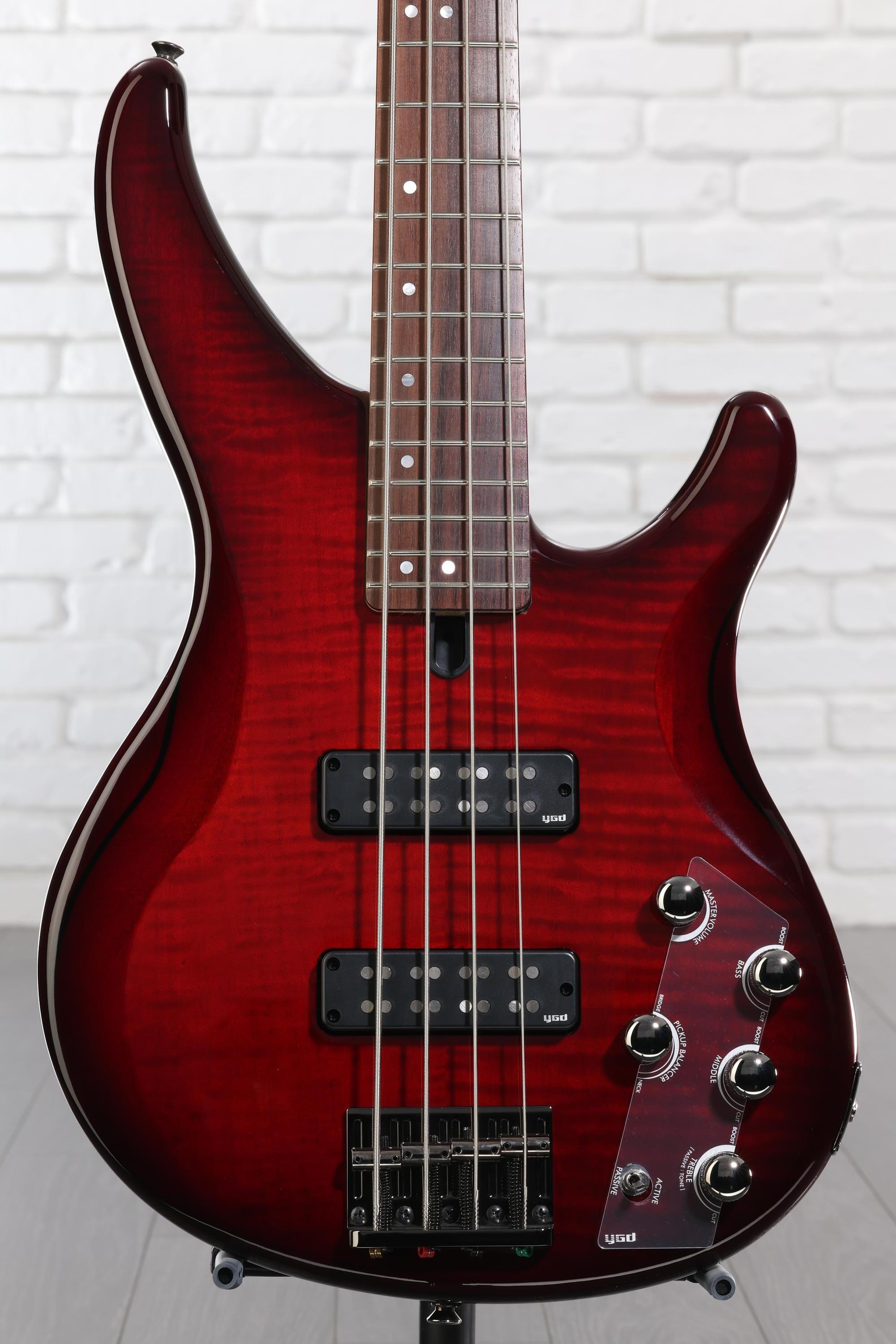 Yamaha TRBX604FM 4-string Bass Guitar - Dark Red Burst | Sweetwater