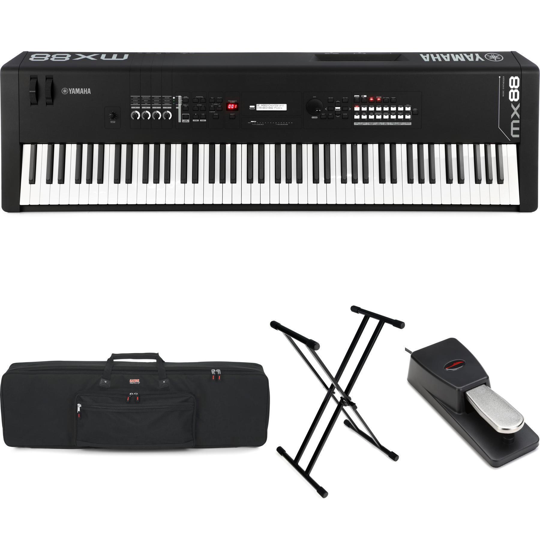 Yamaha MX88 88-key Weighted Action Music Synthesizer Stage Bundle |  Sweetwater