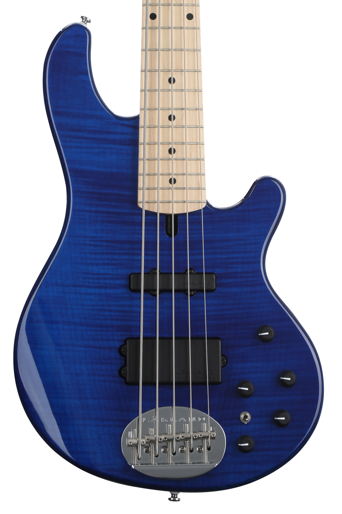Lakland Skyline 55-02 Deluxe Flame Bass Guitar - Translucent